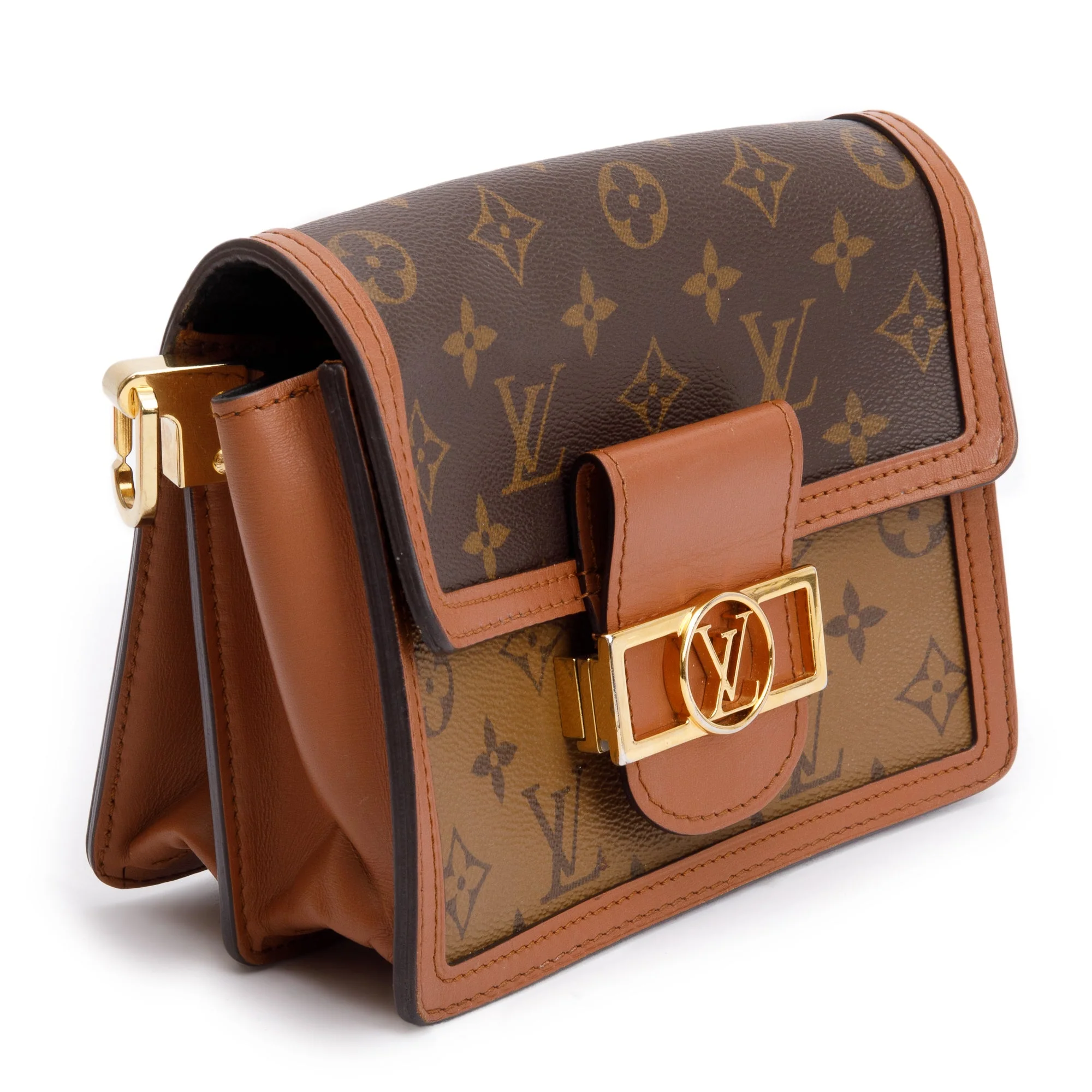 Louis Vuitton 2022 Monogram Reverse Mini Dauphine w/ Strap, Box & Receipt - Image 5