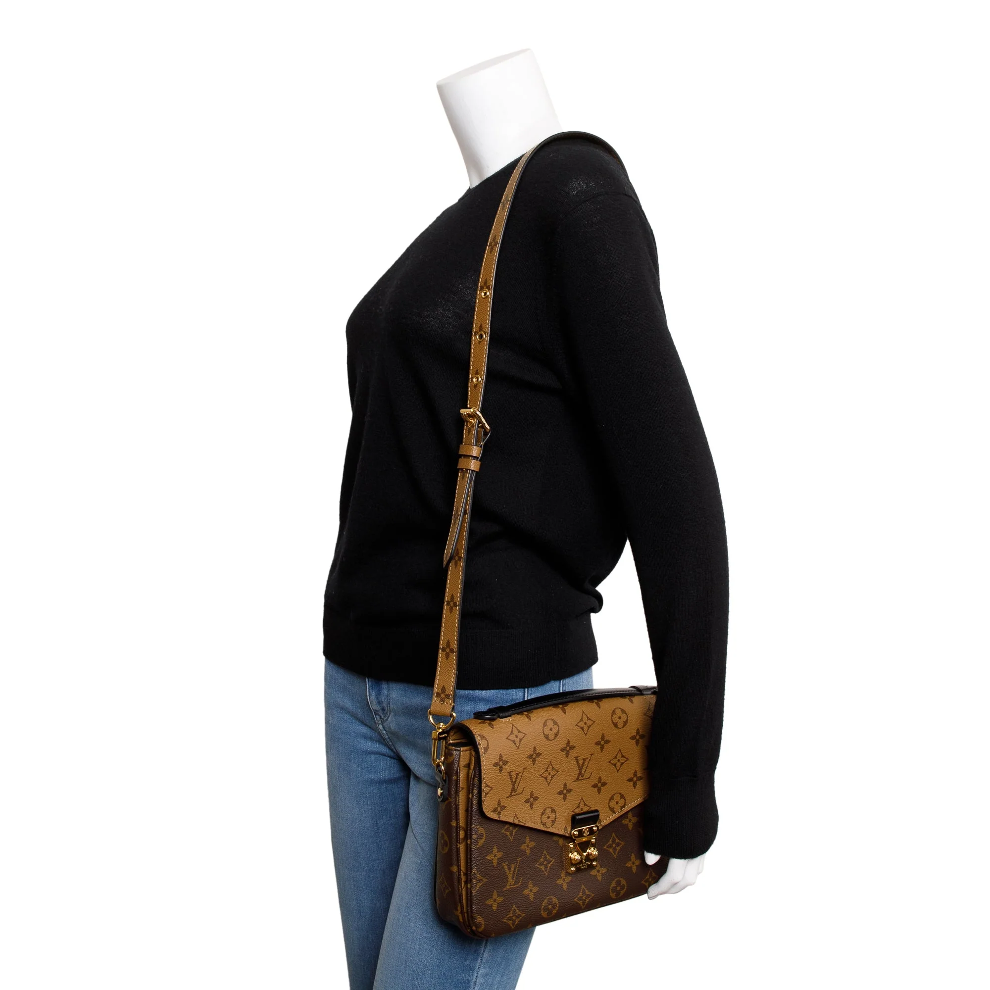 Louis Vuitton 2022 Monogram Reverse Pochette Metis w/ Strap - Image 2