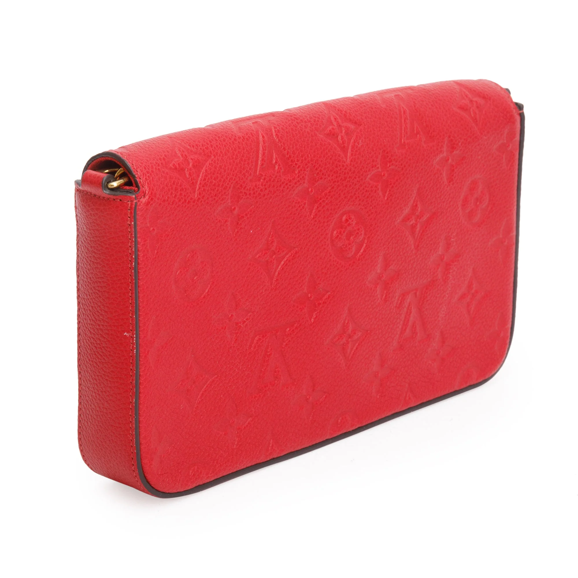 Louis Vuitton 2022 Red Monogram Empreinte Leather Felicie Pochette w/ Insert - Image 7