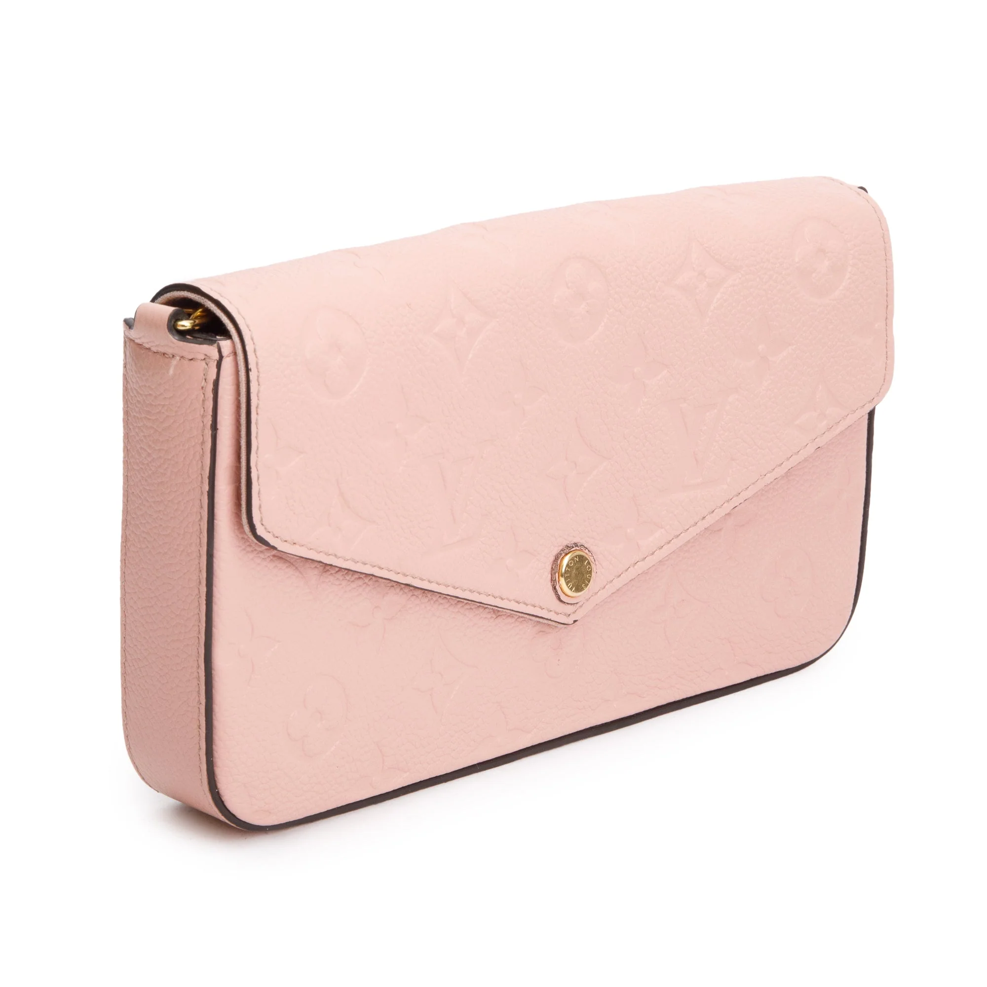Louis Vuitton 2022 Rose Poudre Monogram Empreinte Leather Felicie Pochette w/ Insert & Box - Image 6