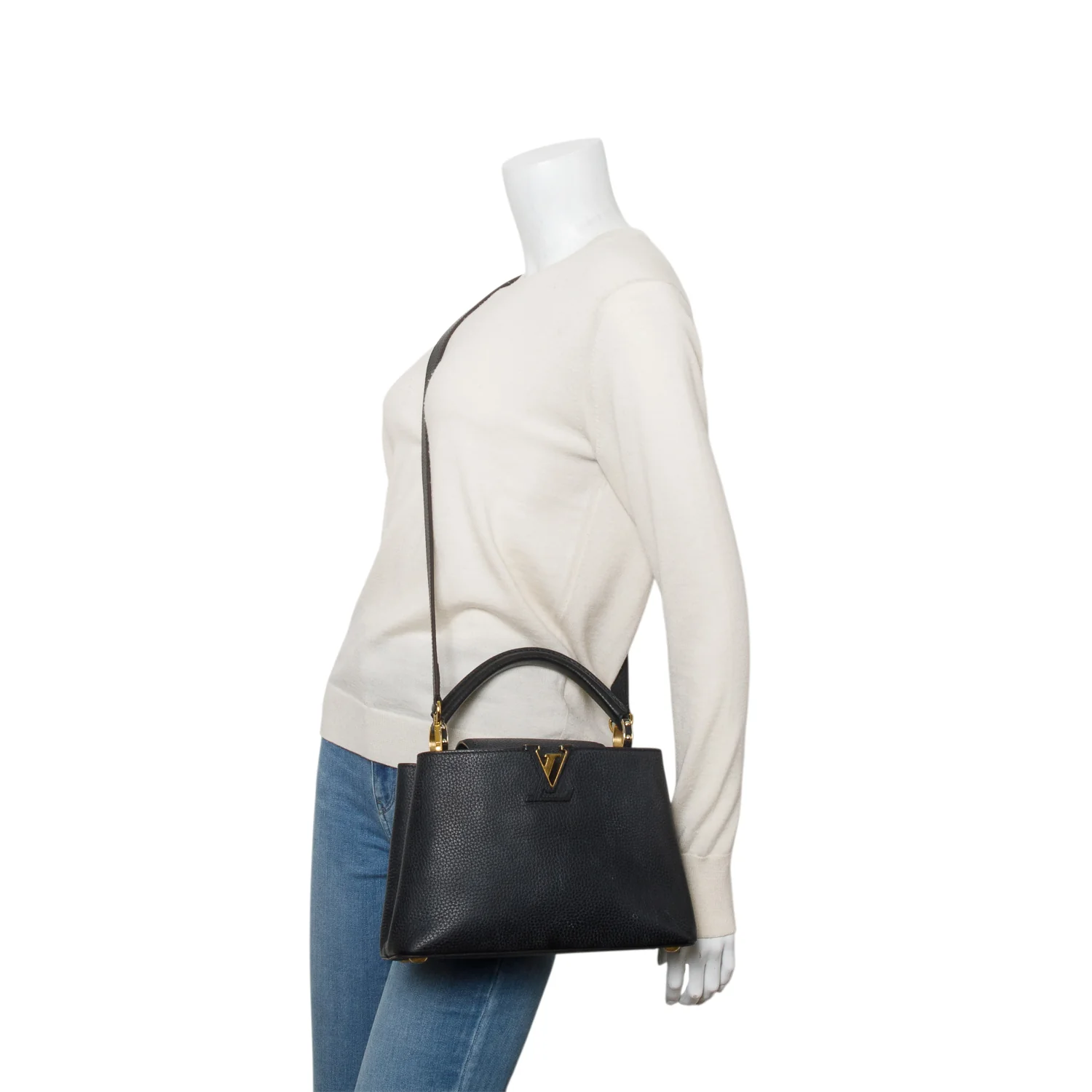 Louis Vuitton 2022 Taurillon Capucines BB w/ Strap & Receipt - Image 2