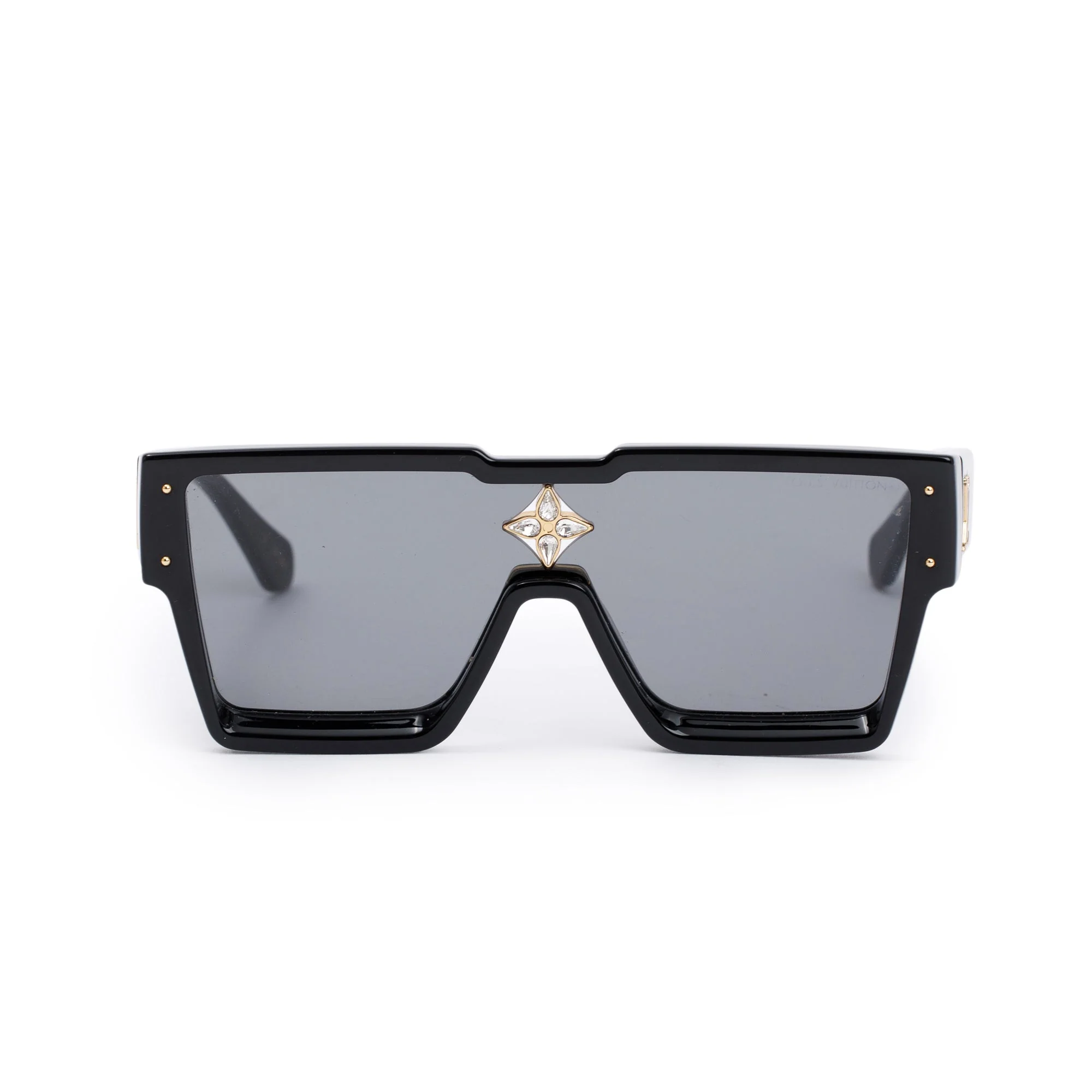 Louis Vuitton 2022 Z1578W Black Acetate Cyclone Sunglasses w/ Box & Case