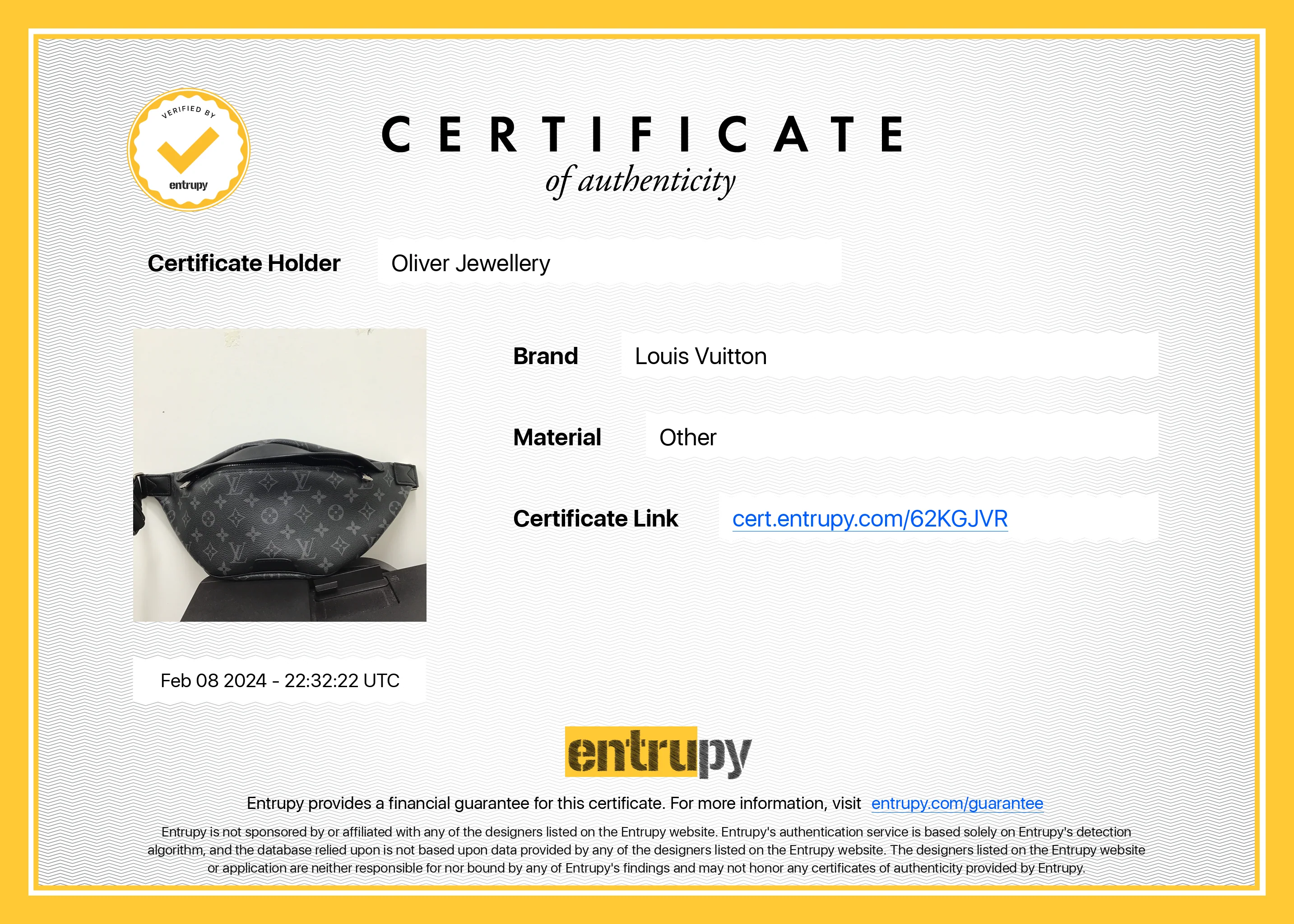 Louis Vuitton 2023 Black Monogram Eclipse Discovery Bumbag PM w/ Box & Receipt - Image 7