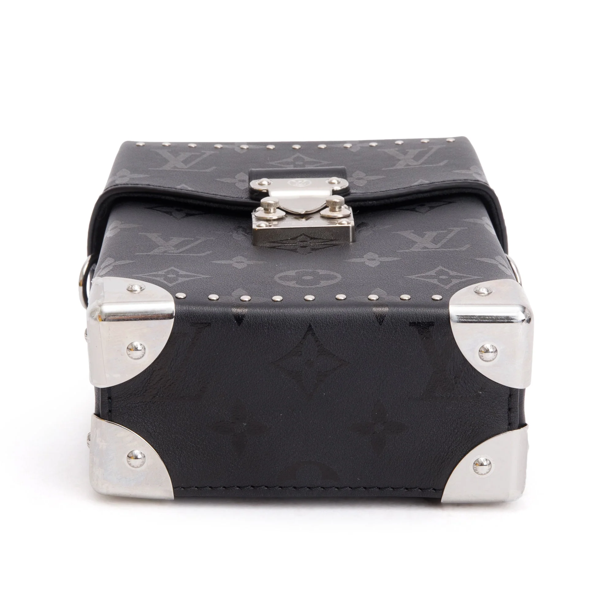 Louis Vuitton 2023 Black Monogram Print Calfskin Leather Camera Box w/ Strap & Box - Image 8