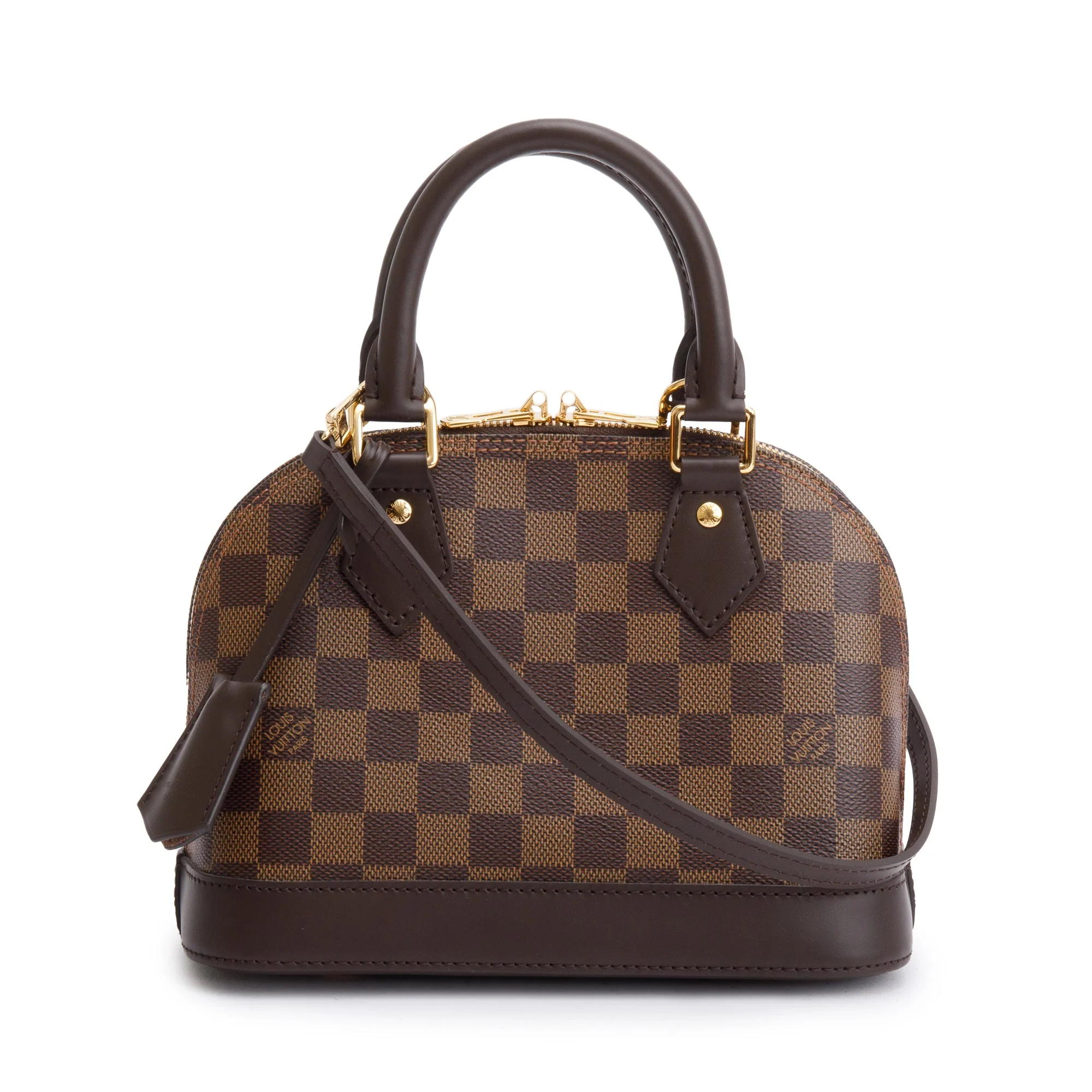 Louis Vuitton 2023 Damier Ebene Alma BB w/ Strap & Box