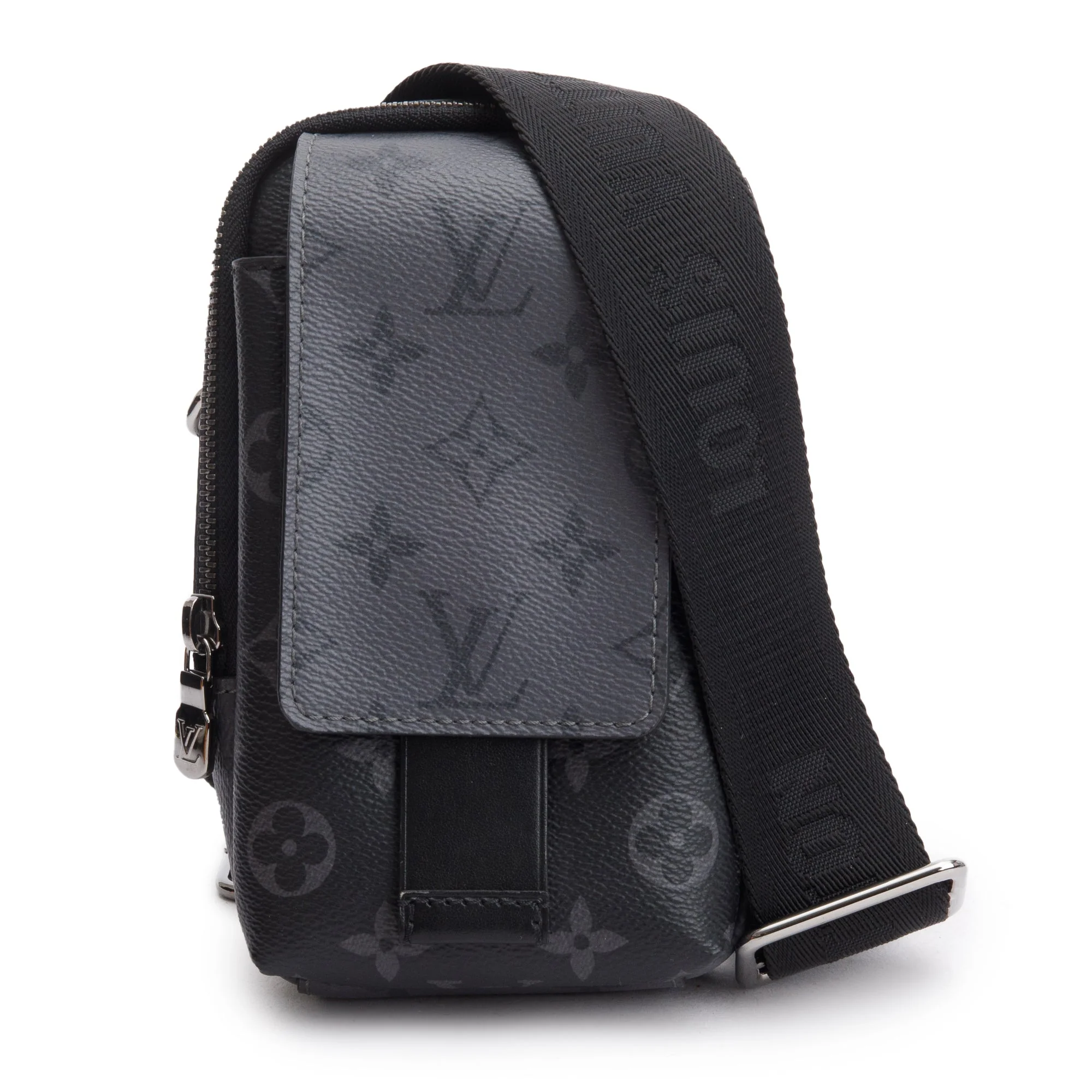 Louis Vuitton 2023 Monogram Eclipse Double Phone Pouch NM w/ Strap, Box & Receipt