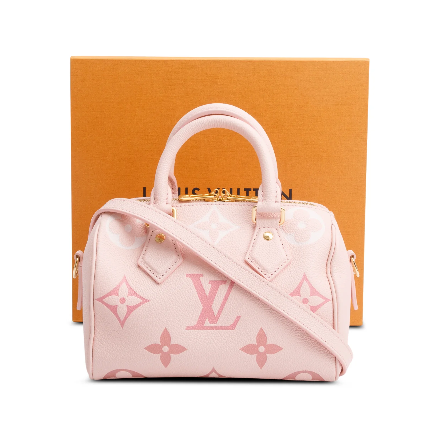 Louis Vuitton 2023 Monogram Giant Empreinte Leather Speedy Bandouliere 20 w/ Strap, Box & Receipt - Image 3