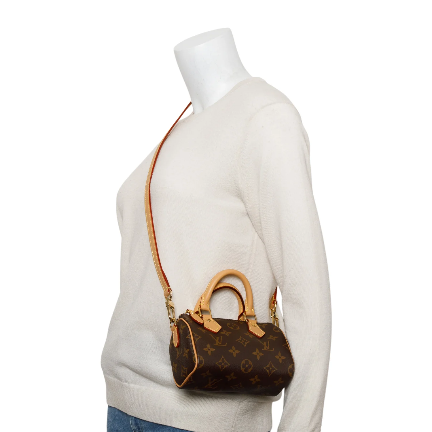 Louis Vuitton 2023 Monogram Nano Speedy w/ Strap - Image 2
