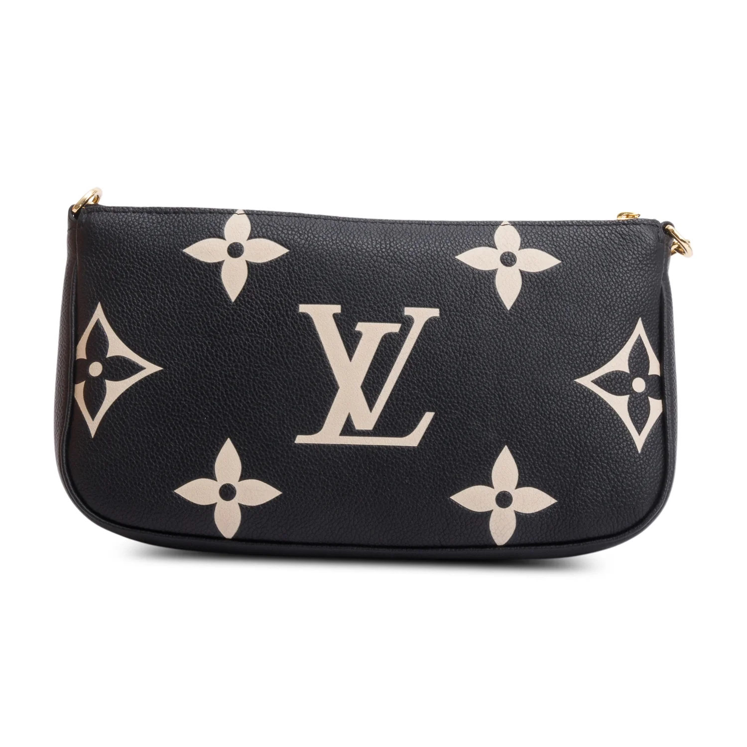 Louis Vuitton 2024 Black Monogram Bicolor Empreinte Leather Pochette Accessoires w/ Straps, Box & Receipt - Image 6