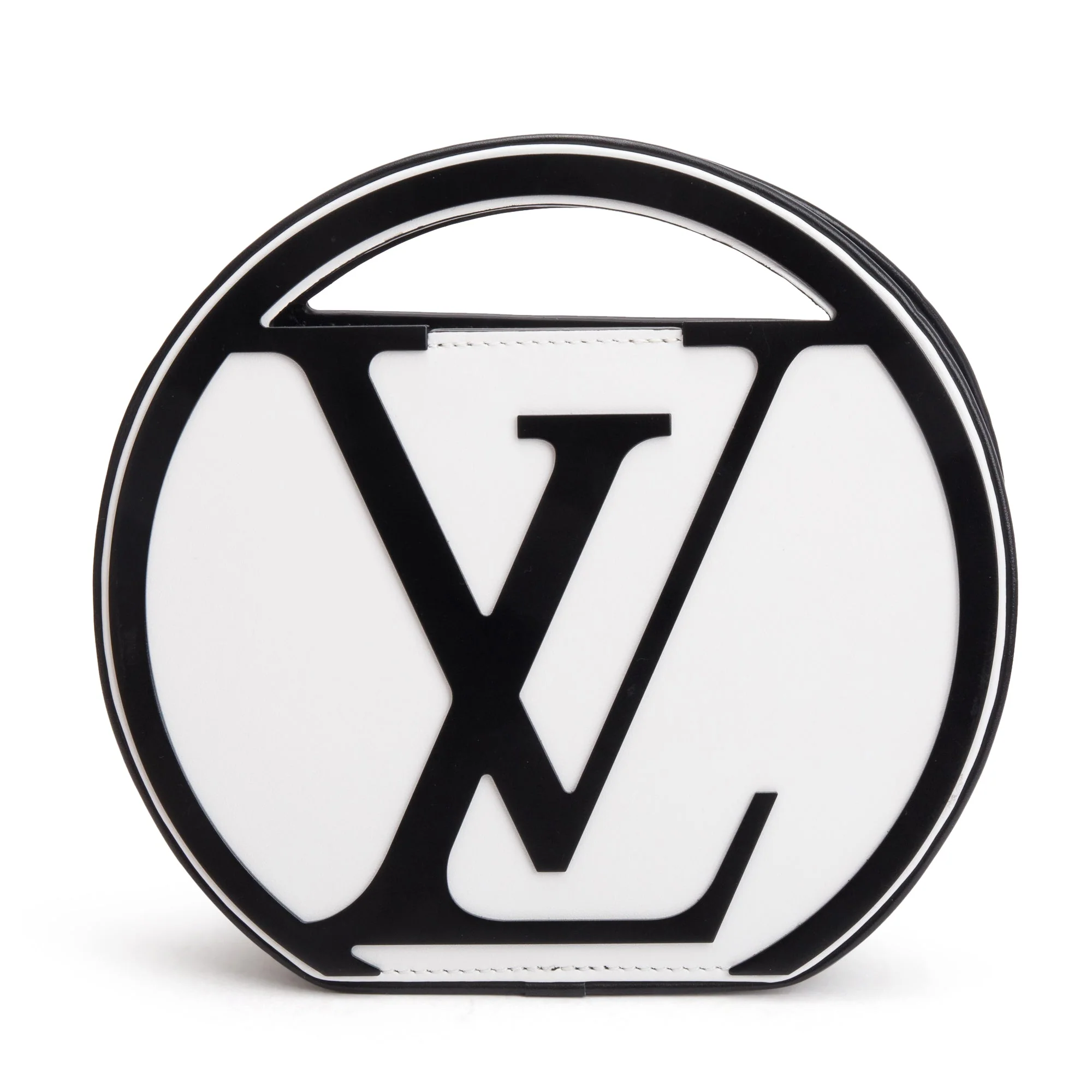 Louis Vuitton 2024 Black & White Cowhide Leather Around Me PM w/ Strap & Box - Image 4