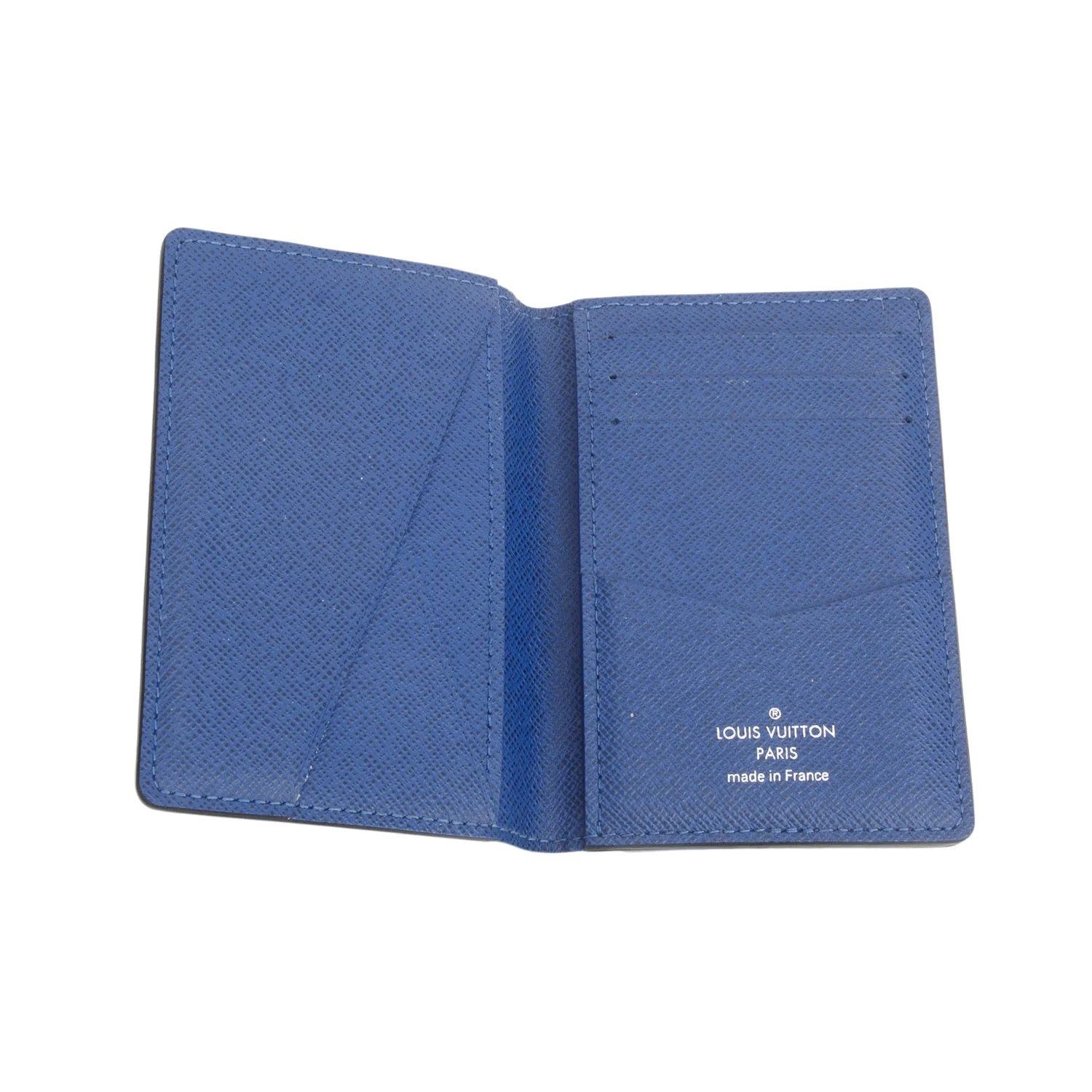 Louis Vuitton 2024 Blue Monogram Taigarama Pocket Organizer w/ Box & Receipt - Image 7