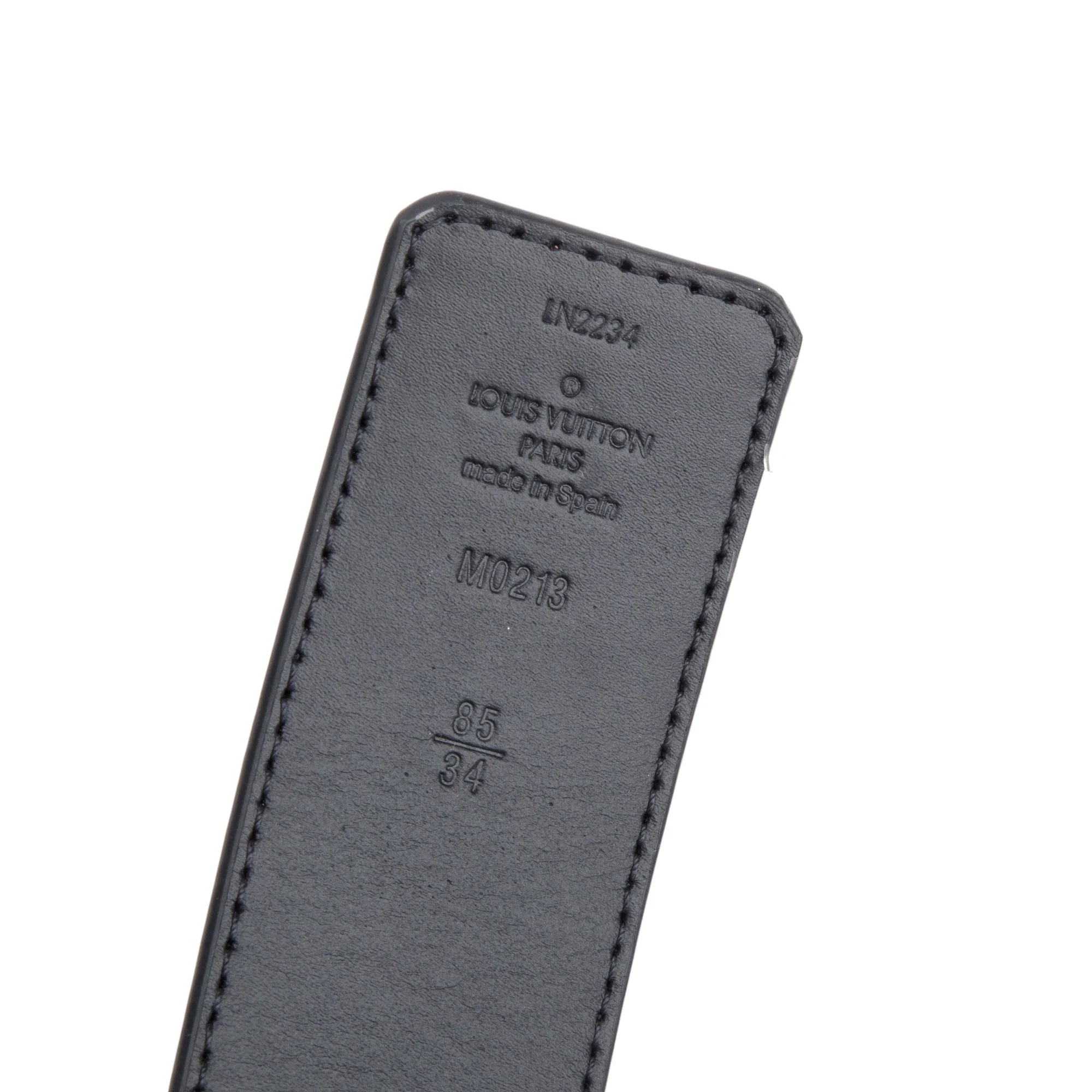 Louis Vuitton 2024 Damier Graphite Canvas & Black Leather LV Initials 40 MM Reversible Belt 85 34 - Image 3