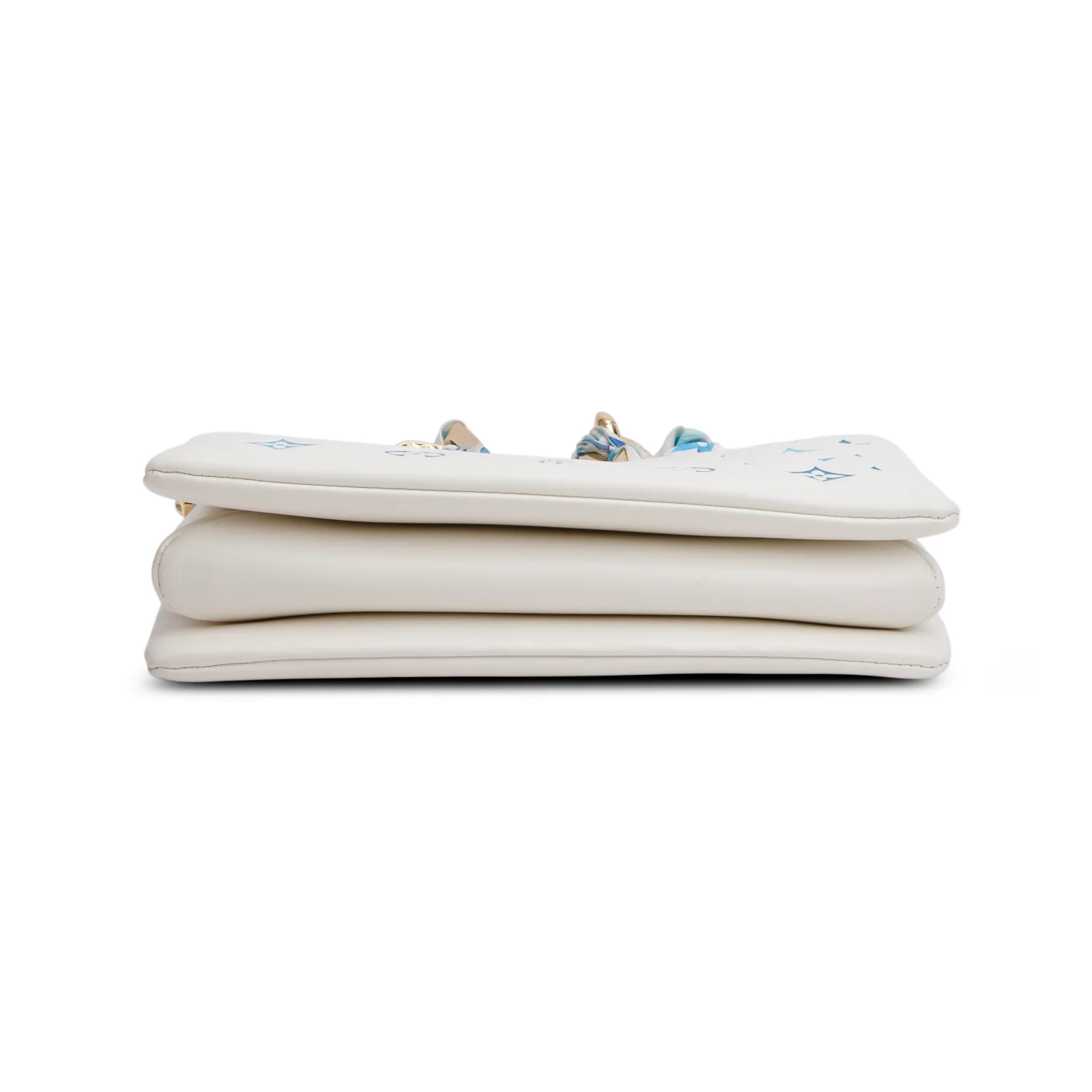 Louis Vuitton 2024 White Lambskin Embossed Monogram By The Pool Coussin PM w/ Box, Scarf & Receipt - Image 8