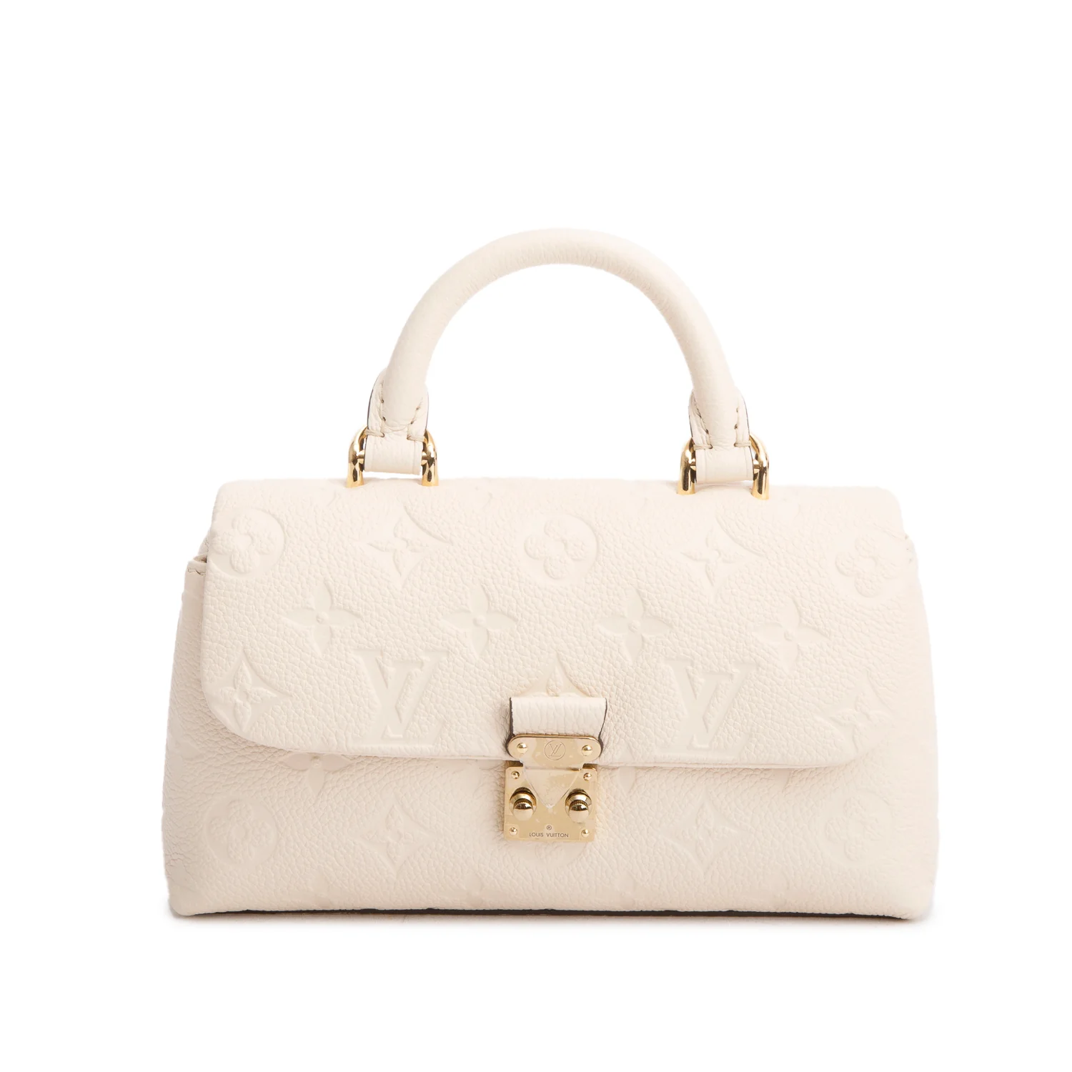 Louis Vuitton 2025 Creme Monogram Empreinte Leather Nano Madeleine w/ Straps, Box & Receipt - Image 4