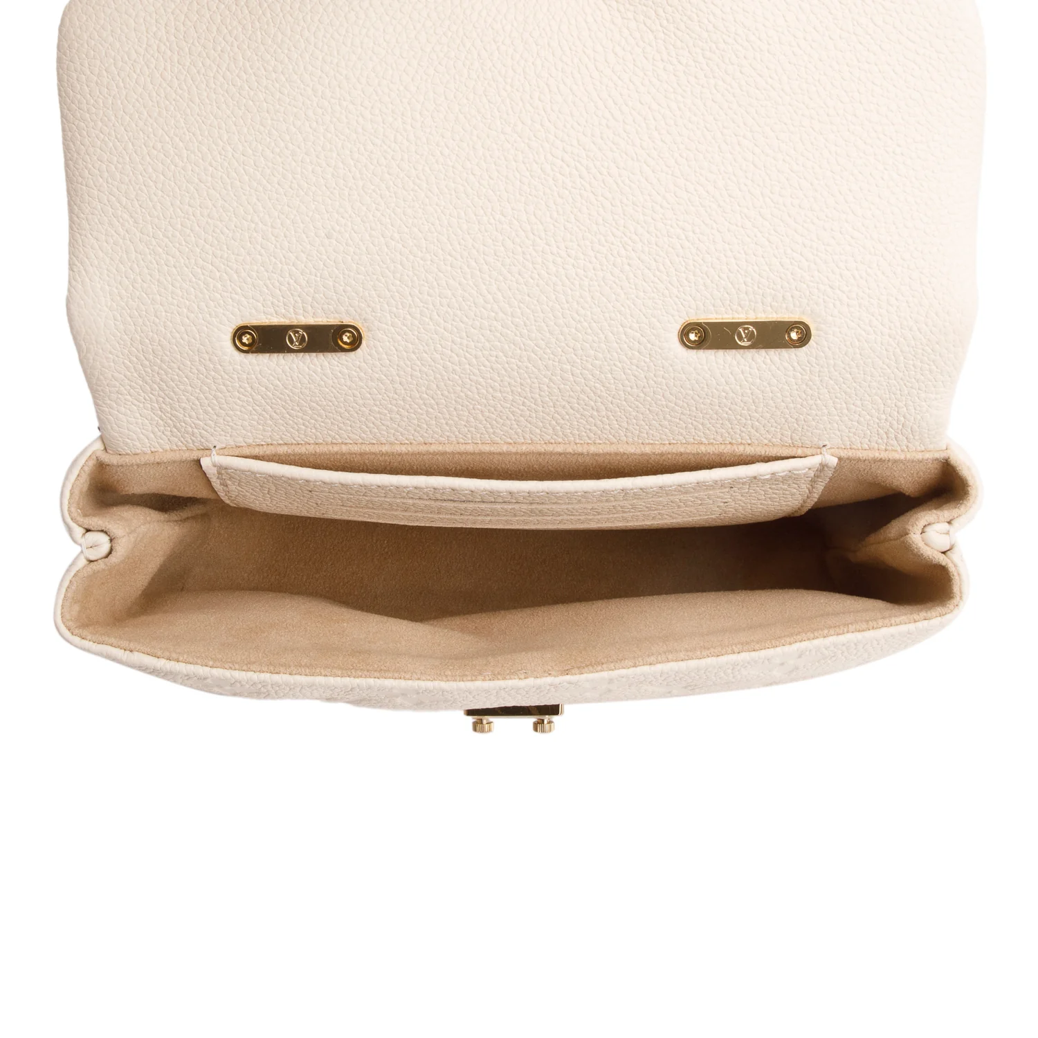 Louis Vuitton 2025 Creme Monogram Empreinte Leather Nano Madeleine w/ Straps, Box & Receipt - Image 9