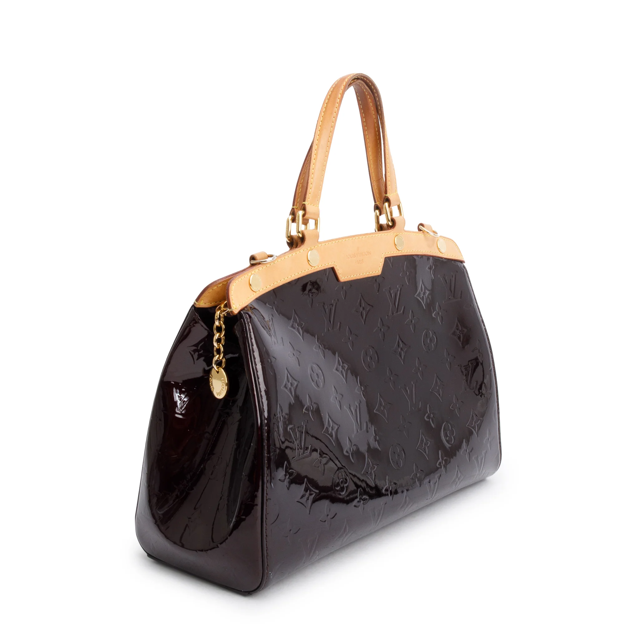 Louis Vuitton Amarante Monogram Vernis Brea MM w/ Strap - Image 4