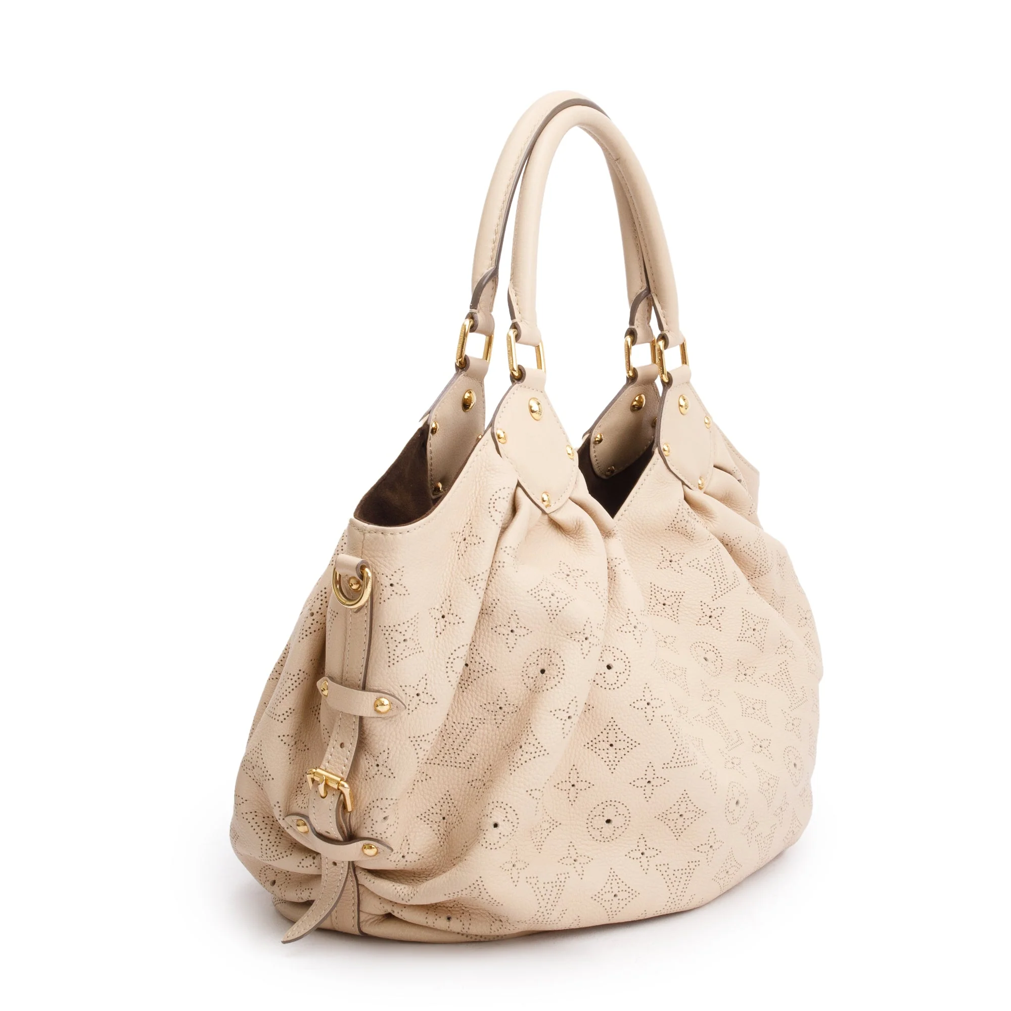 Louis Vuitton Beige Mahina Leather L Hobo - Image 4