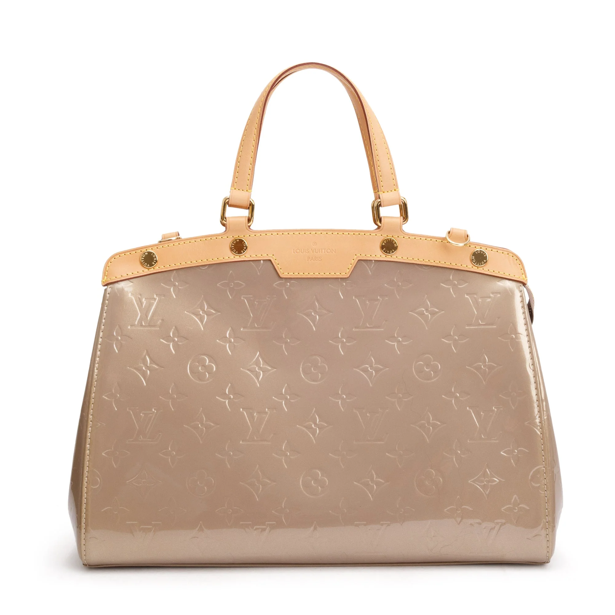 Louis Vuitton Beige Monogram Vernis Brea MM w/ Strap - Image 3