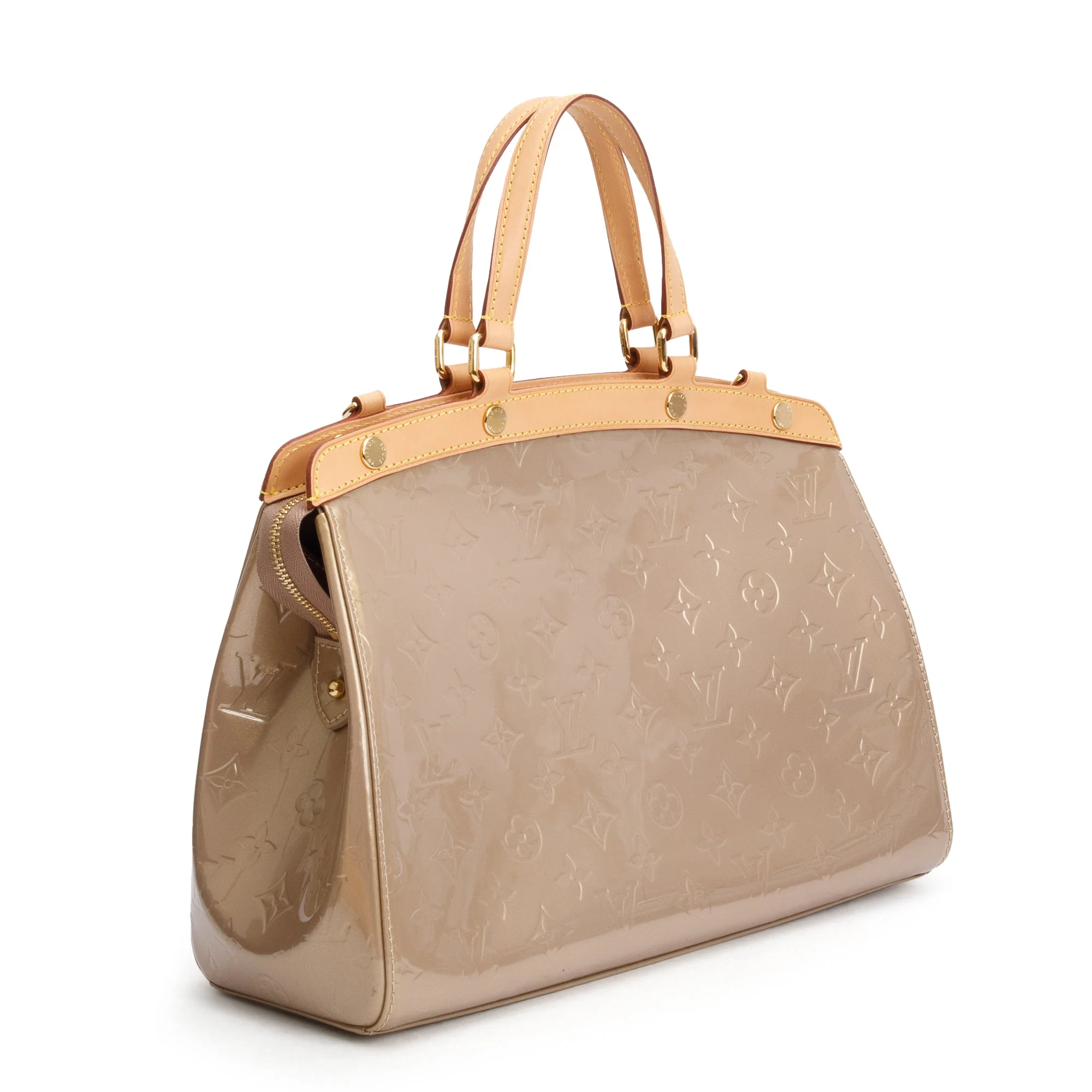 Louis Vuitton Beige Monogram Vernis Brea MM w/ Strap - Image 6