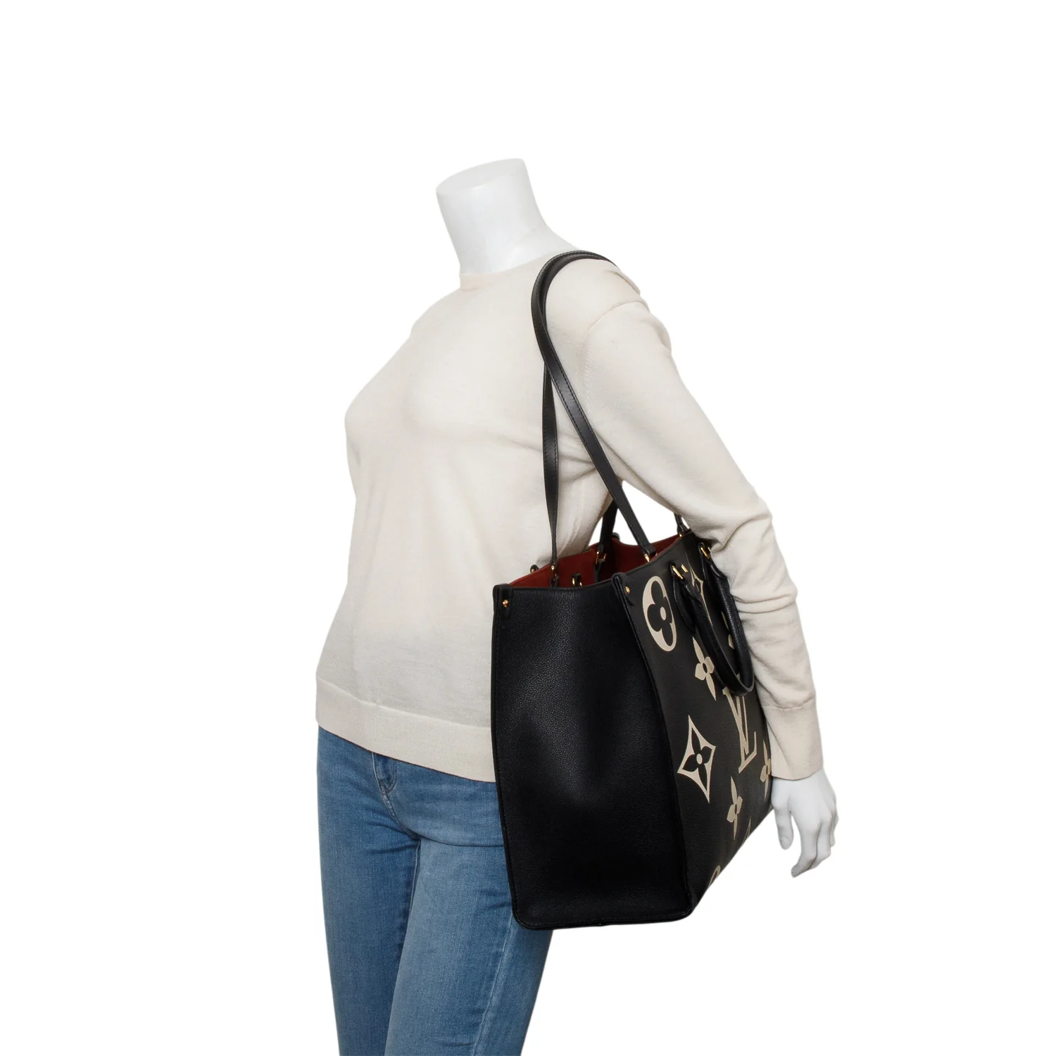 Louis Vuitton Bicolor Monogram Empreinte Leather OnTheGo MM w/ Box - Image 2