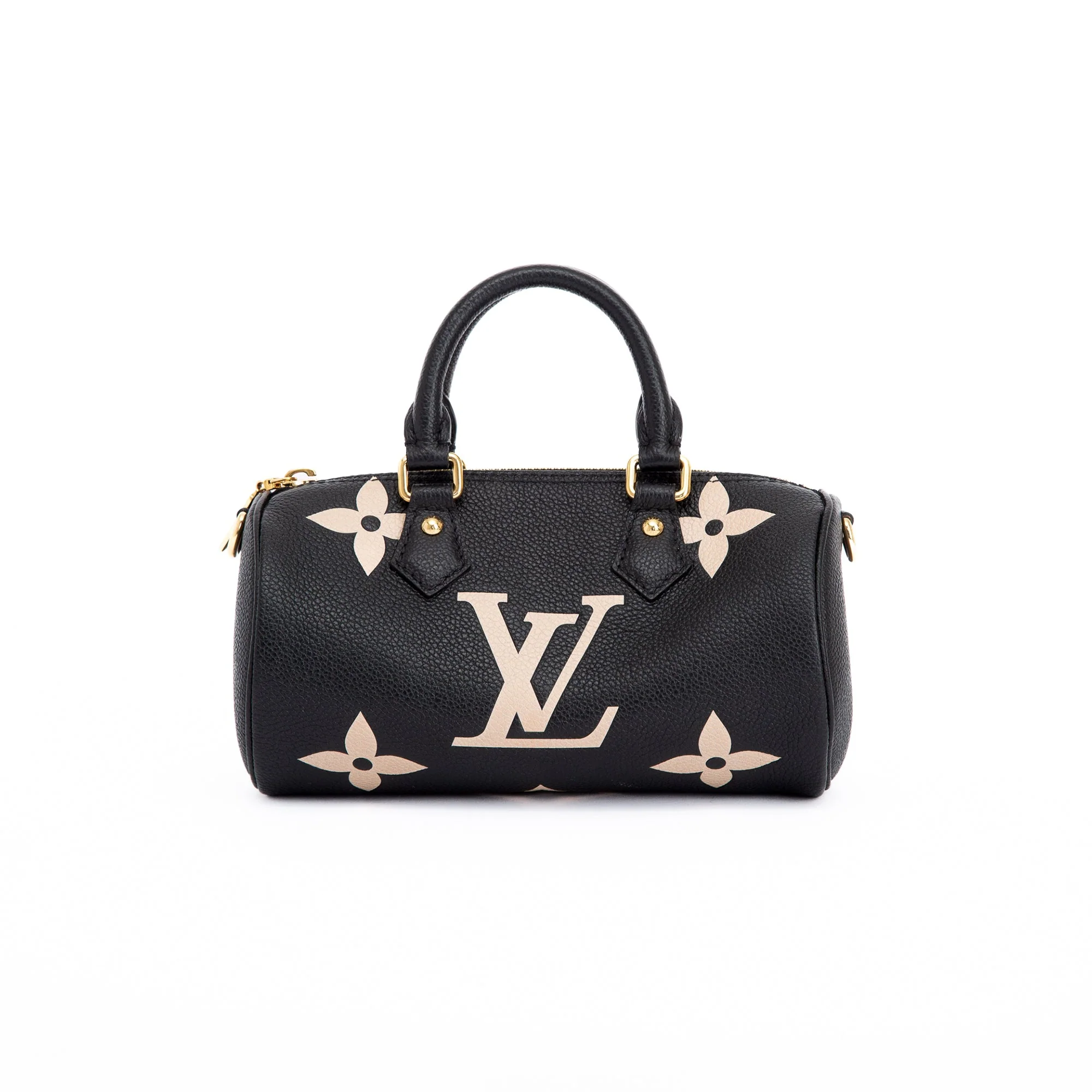 Louis Vuitton Black/Beige Bicolor Monogram Giant Empreinte Papillon BB w/ Box - Image 4