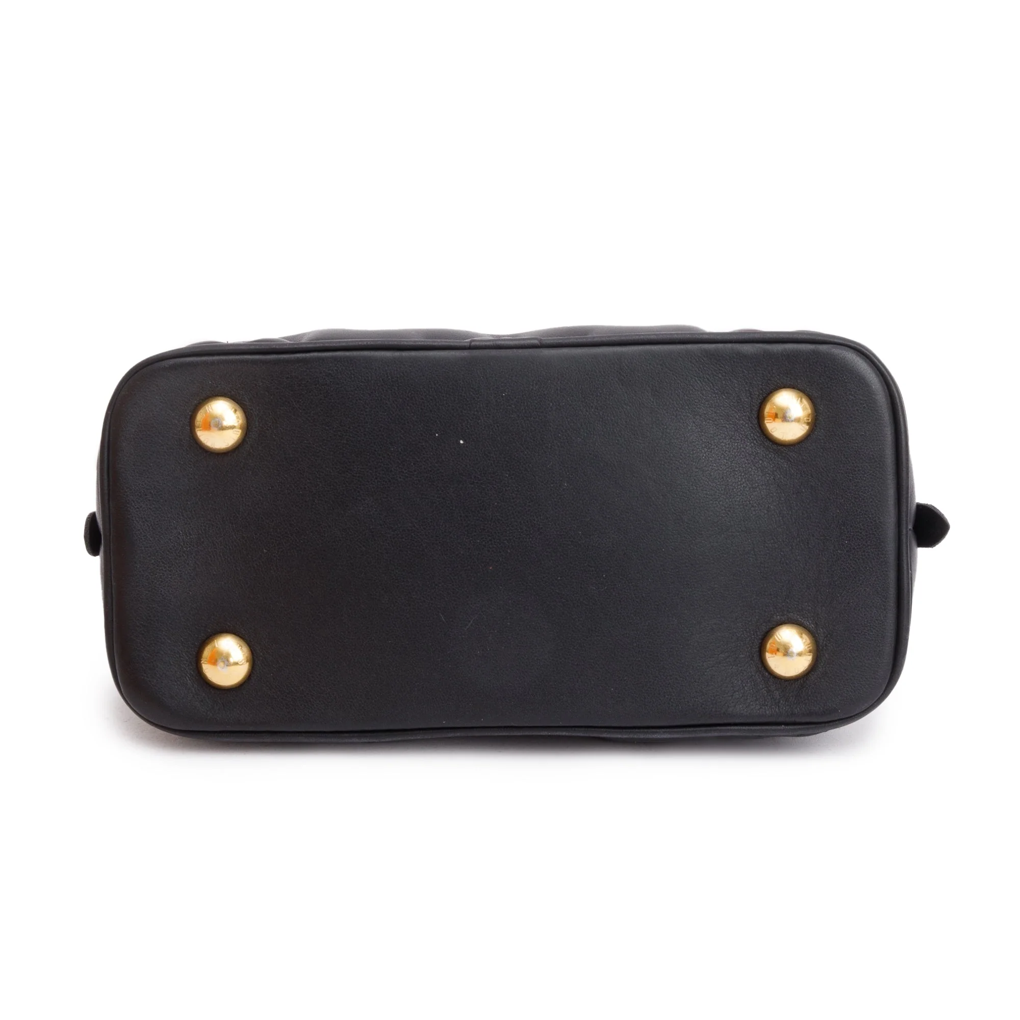 Louis Vuitton Black Bubblegram Embossed Leather Alma BB w/ Strap & Box - Image 8