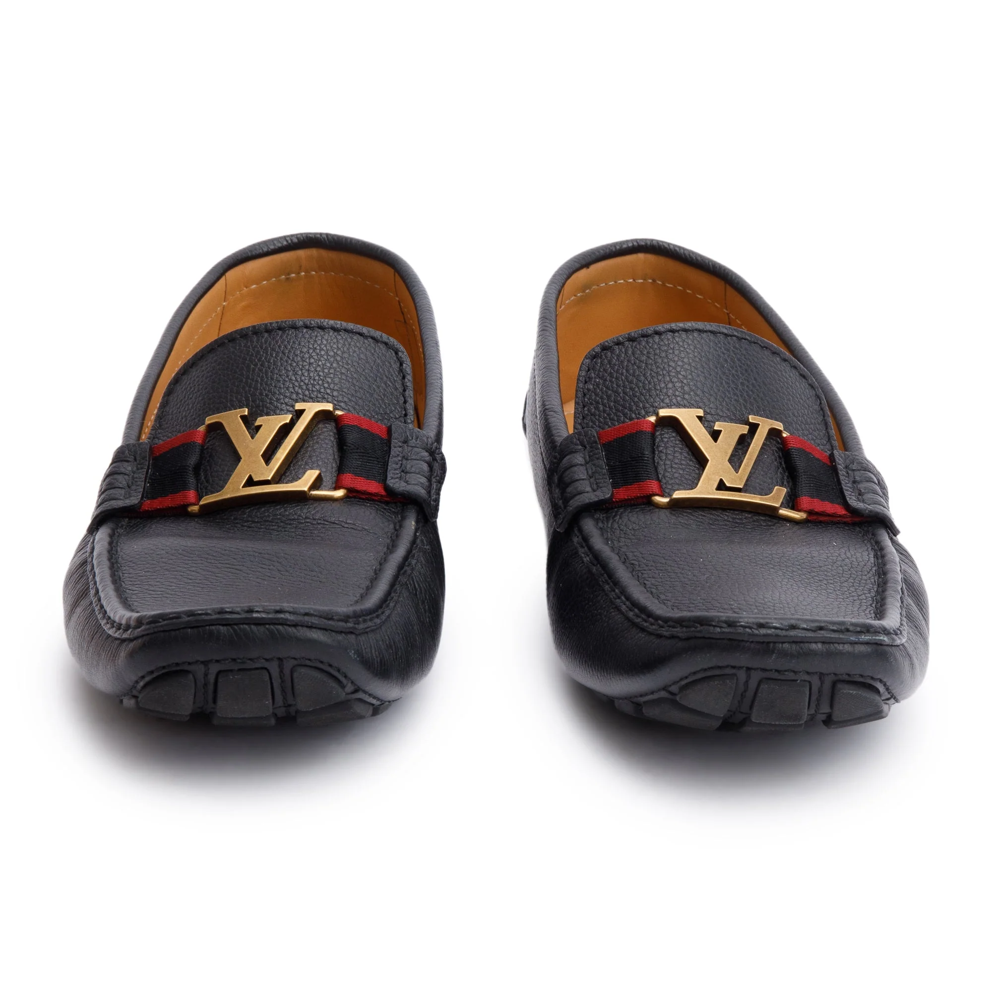 Louis Vuitton Black Calf Leather Monte Carlo Moccasin Loafers, Size 12 - Image 2