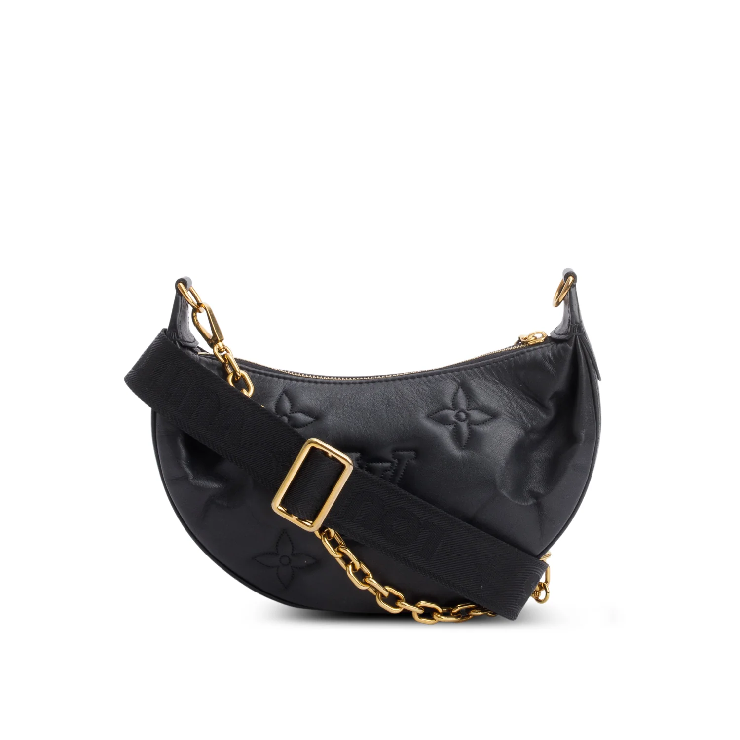Louis Vuitton Black Calfskin Bubblegram Over the Moon Bag w/ Straps