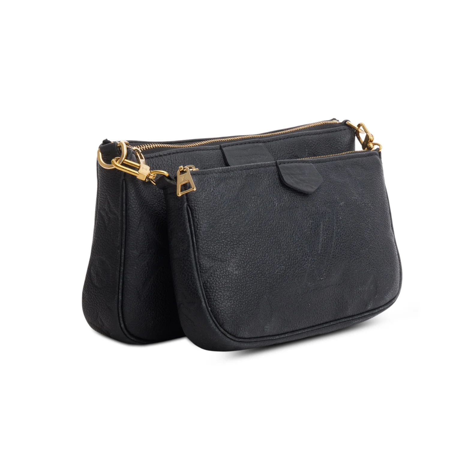 Louis Vuitton Black Empreinte Monogram Giant Multi Pochette Accessories w/ Straps & Box - Image 5