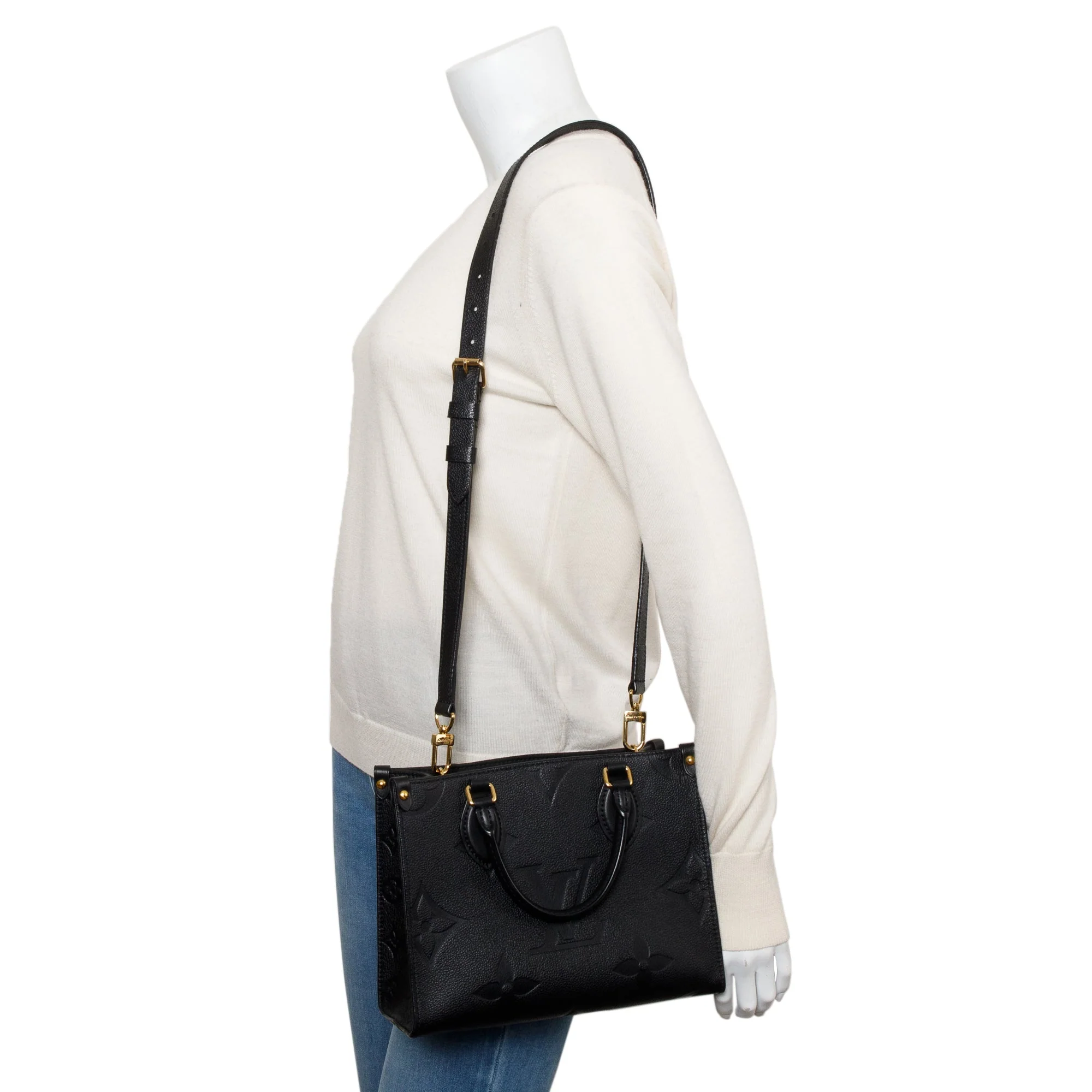 Louis Vuitton Black Empreinte Monogram OnTheGo PM w/ Strap, Box & Receipt - Image 2