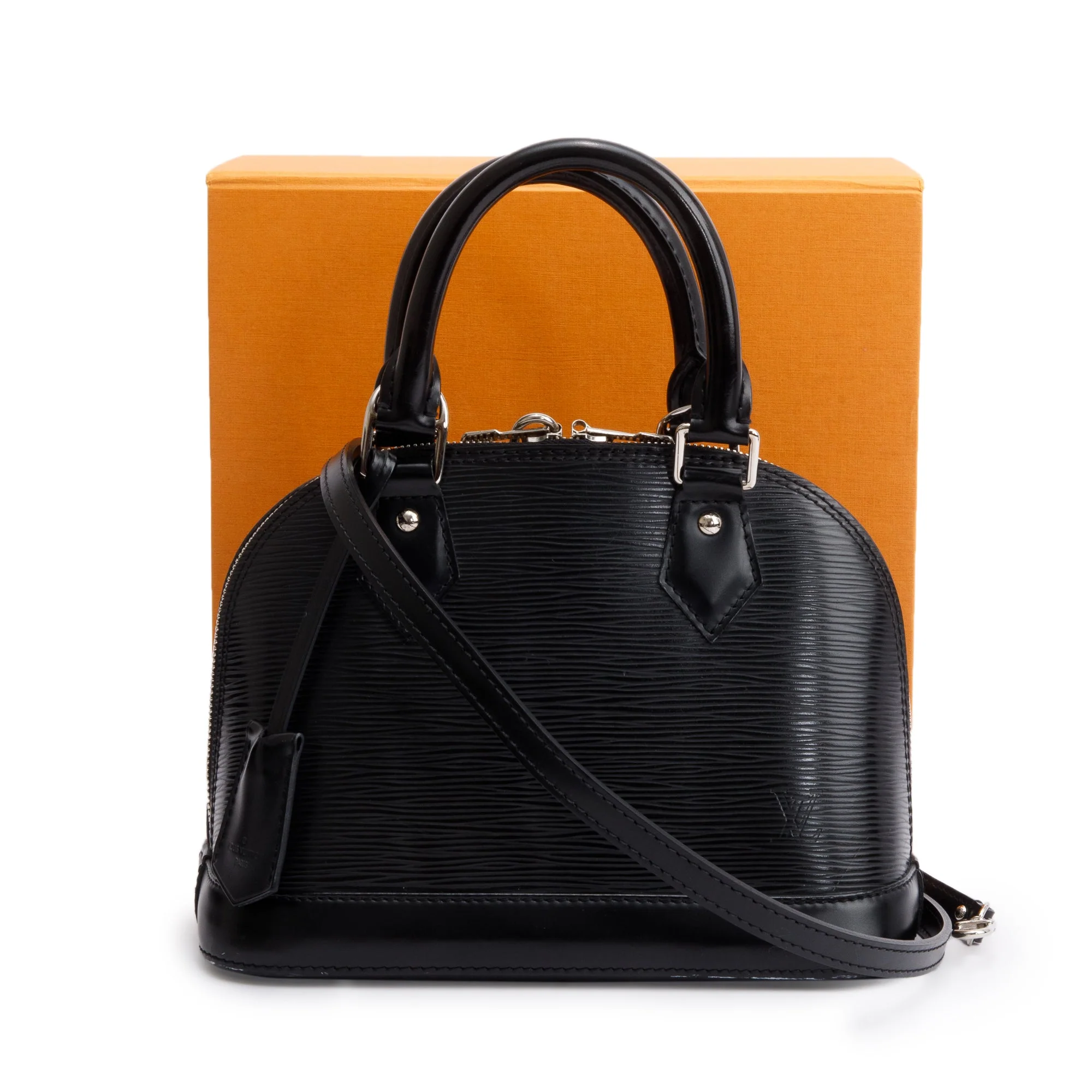 Louis Vuitton Black Epi Leather Alma BB w/ Box & Strap - Image 3