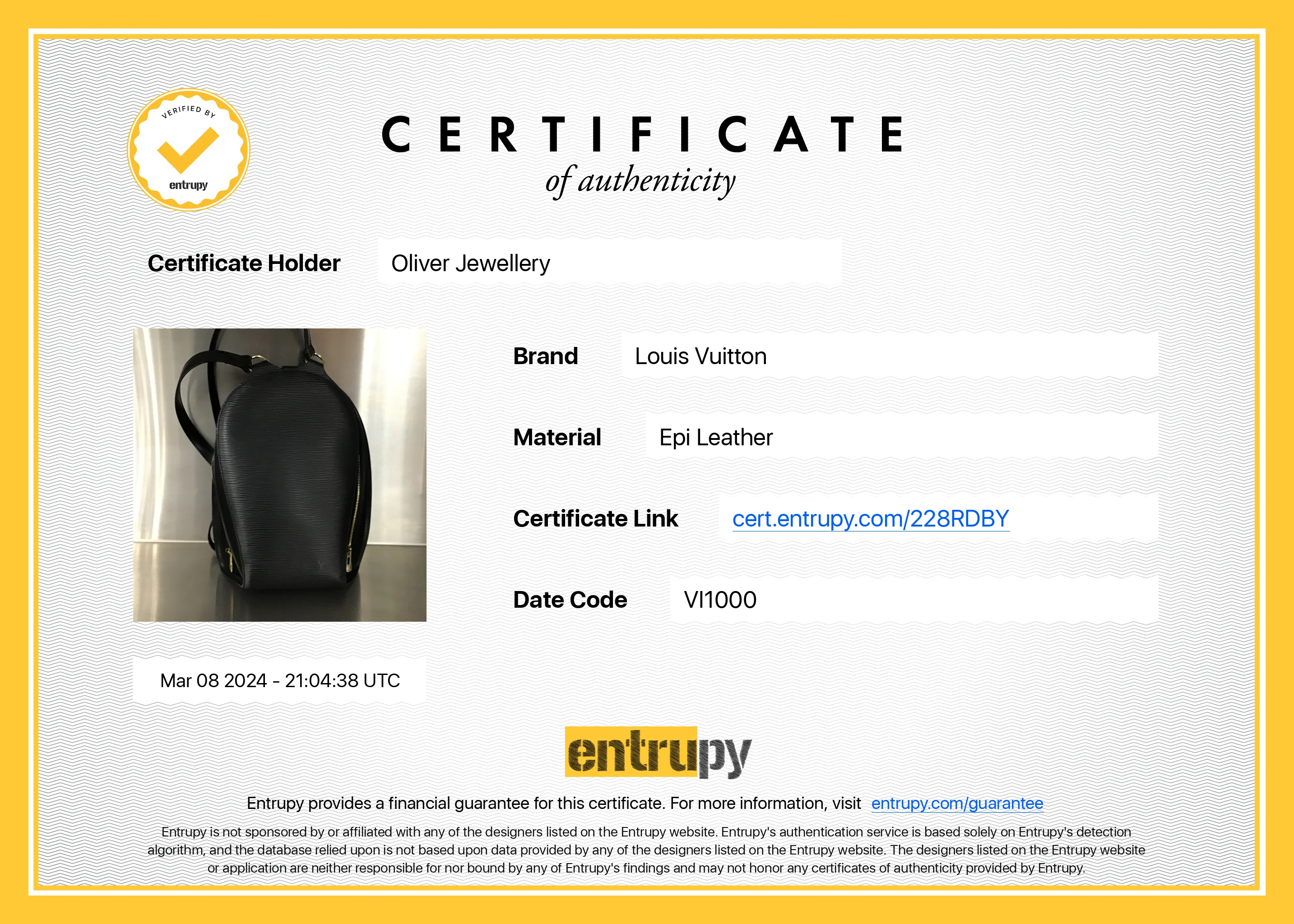 Louis Vuitton Black Epi Leather Mabillon Backpack - Image 8