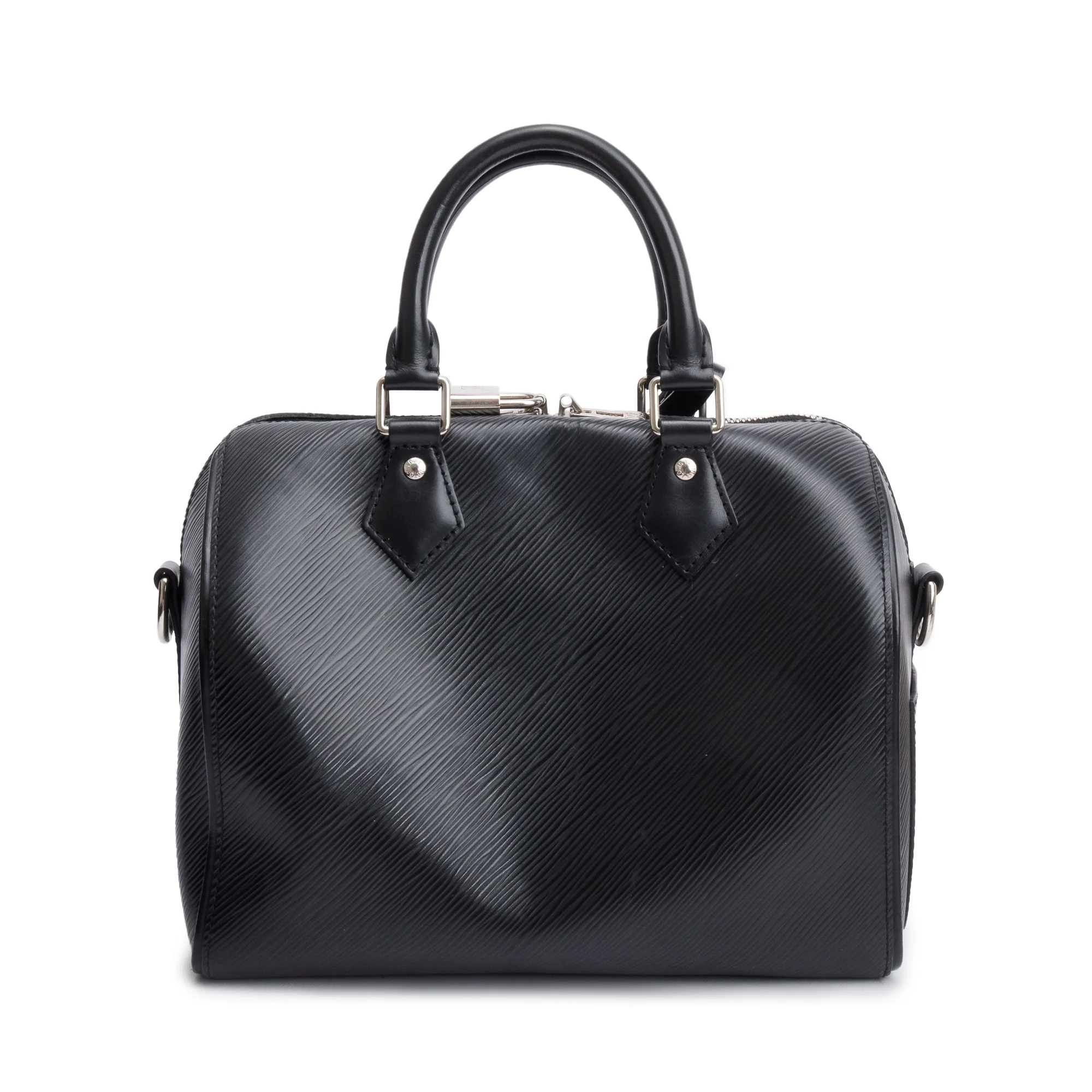Louis Vuitton Black Epi Leather Speedy Bandouliere 25 w/ Strap - Image 5