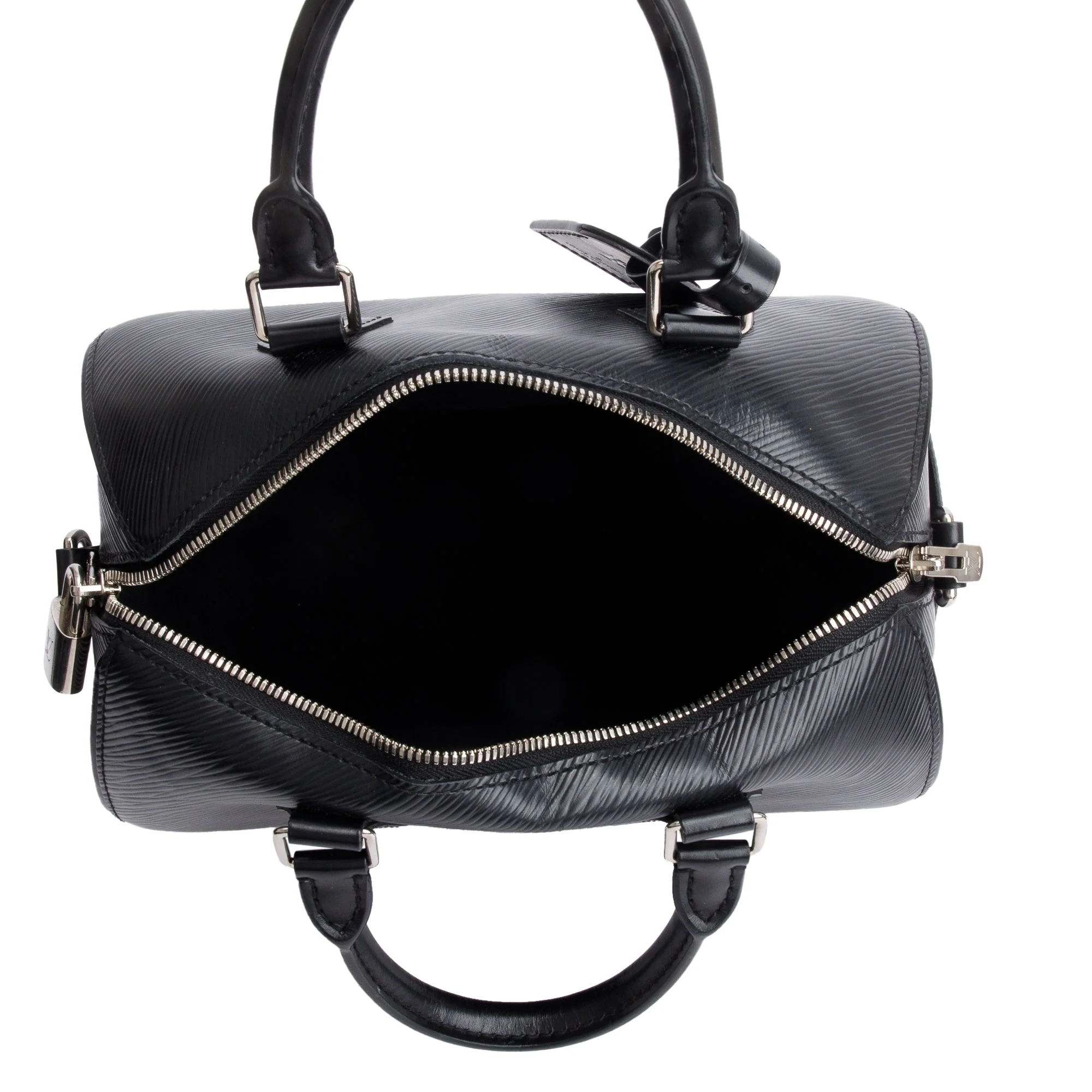 Louis Vuitton Black Epi Leather Speedy Bandouliere 25 w/ Strap - Image 8