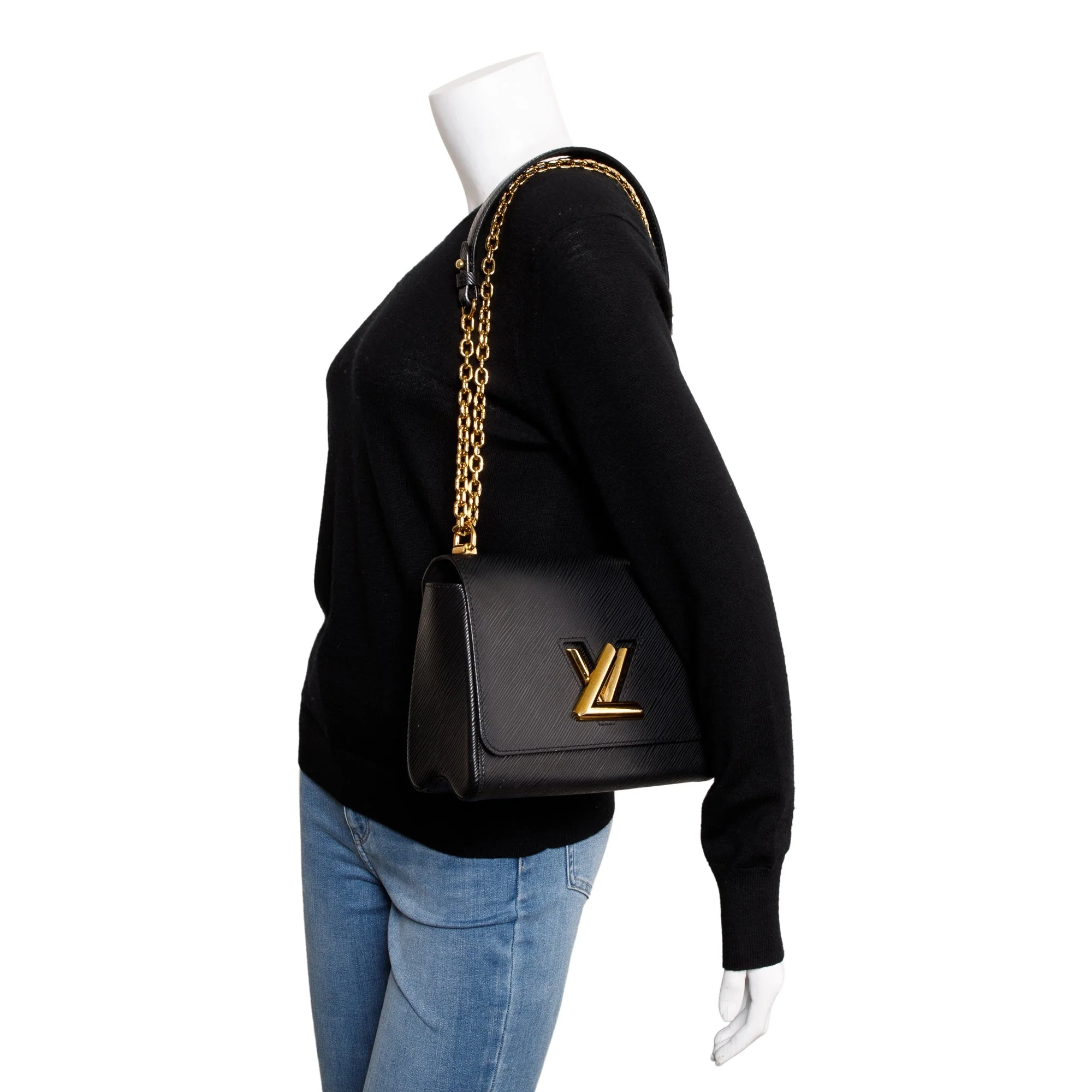 Louis Vuitton Black Epi Leather Twist PM Shoulder Bag - Image 2