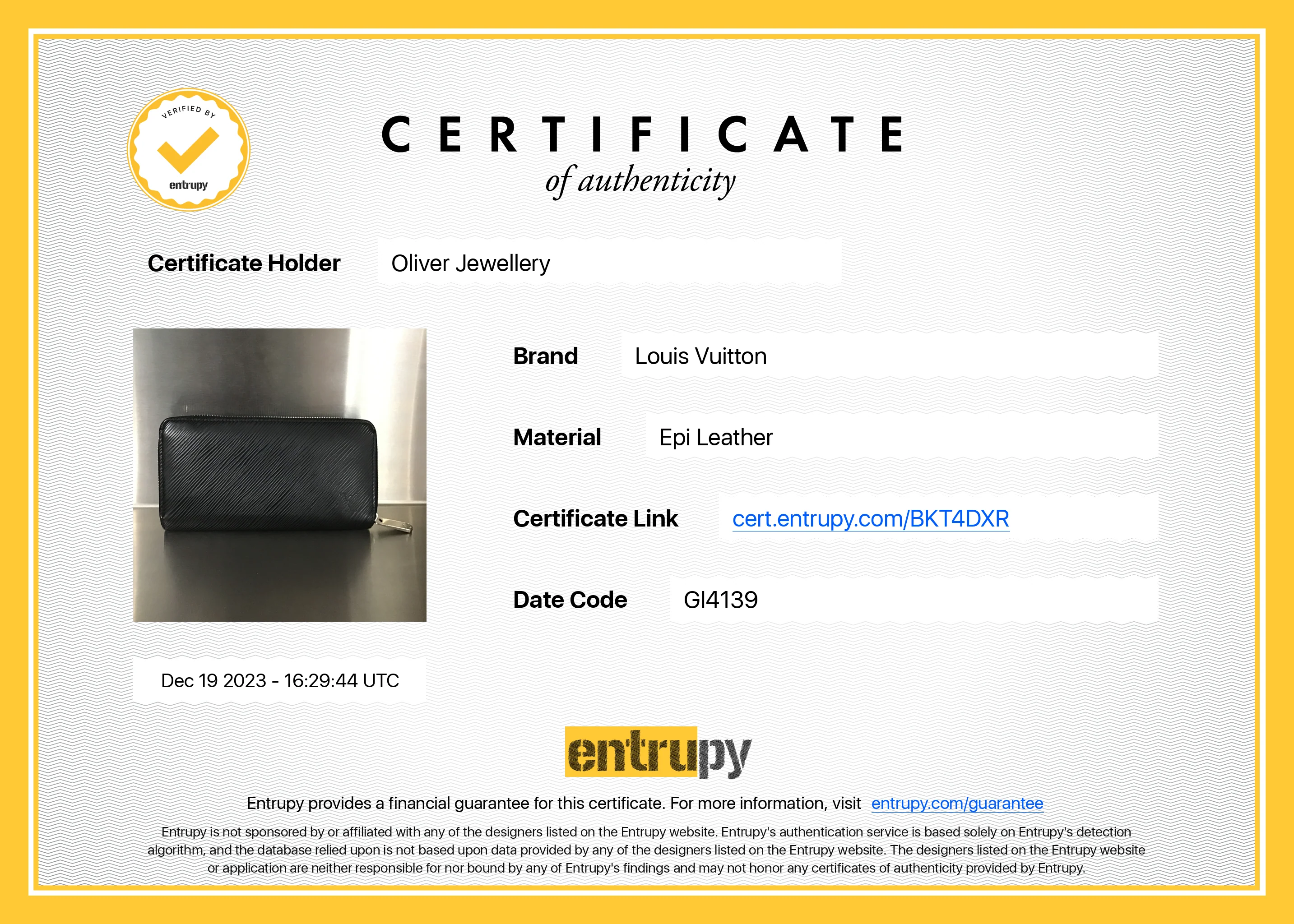 Louis Vuitton Black Epi Leather Zippy Wallet - Image 9