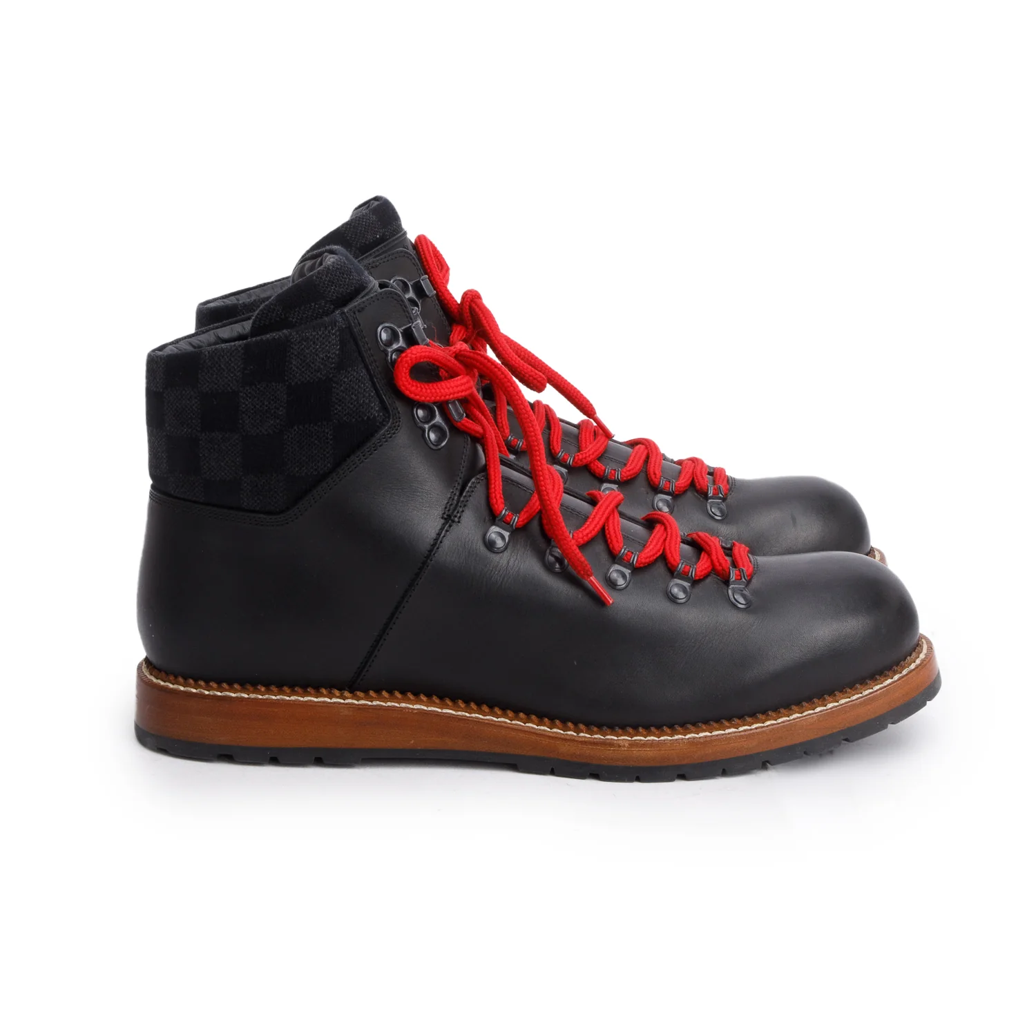 Louis Vuitton Black Leather Hiking Boots, Men's Size 10 - Image 2