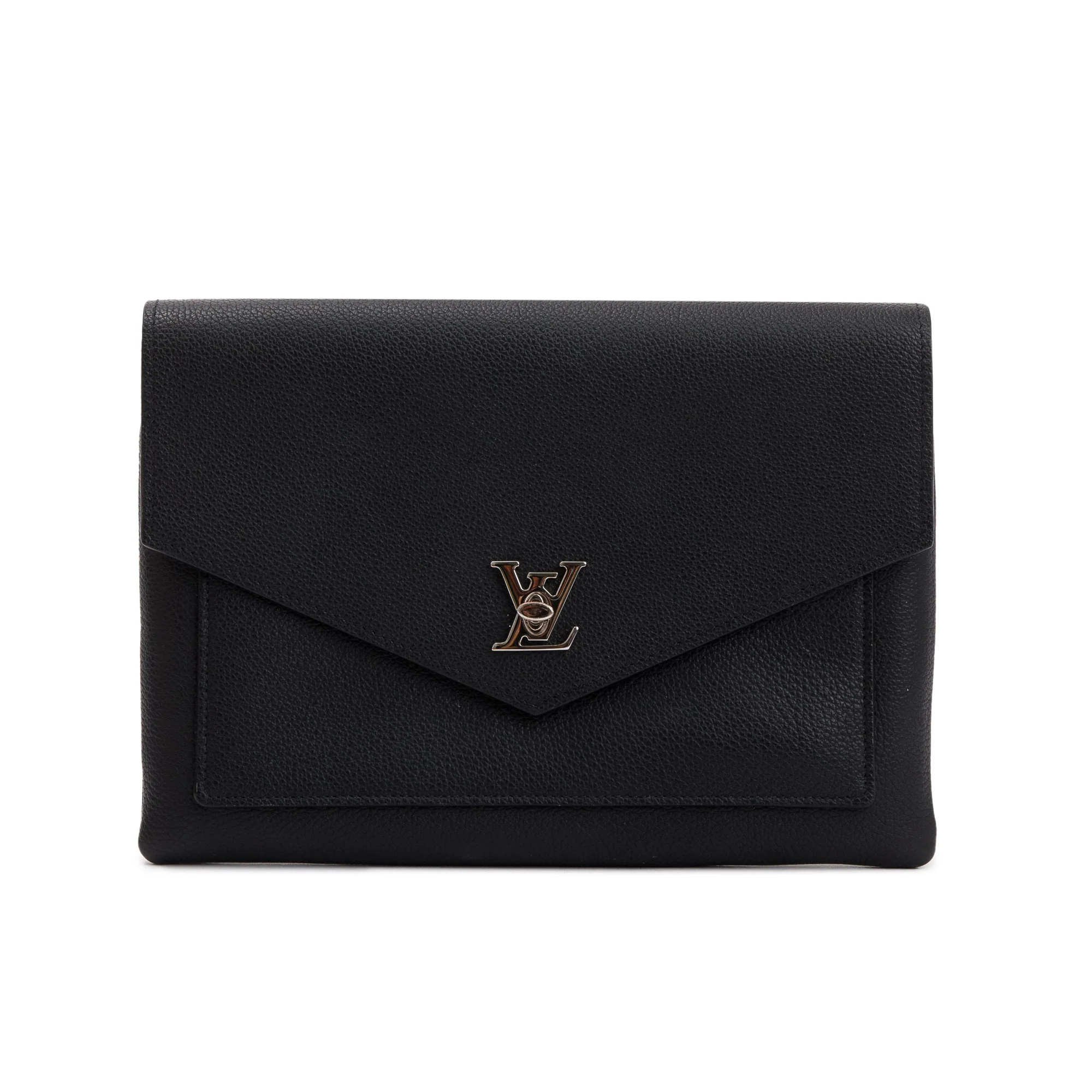Louis Vuitton Black Leather MyLockME Chain Pochette w/ Box - Image 4