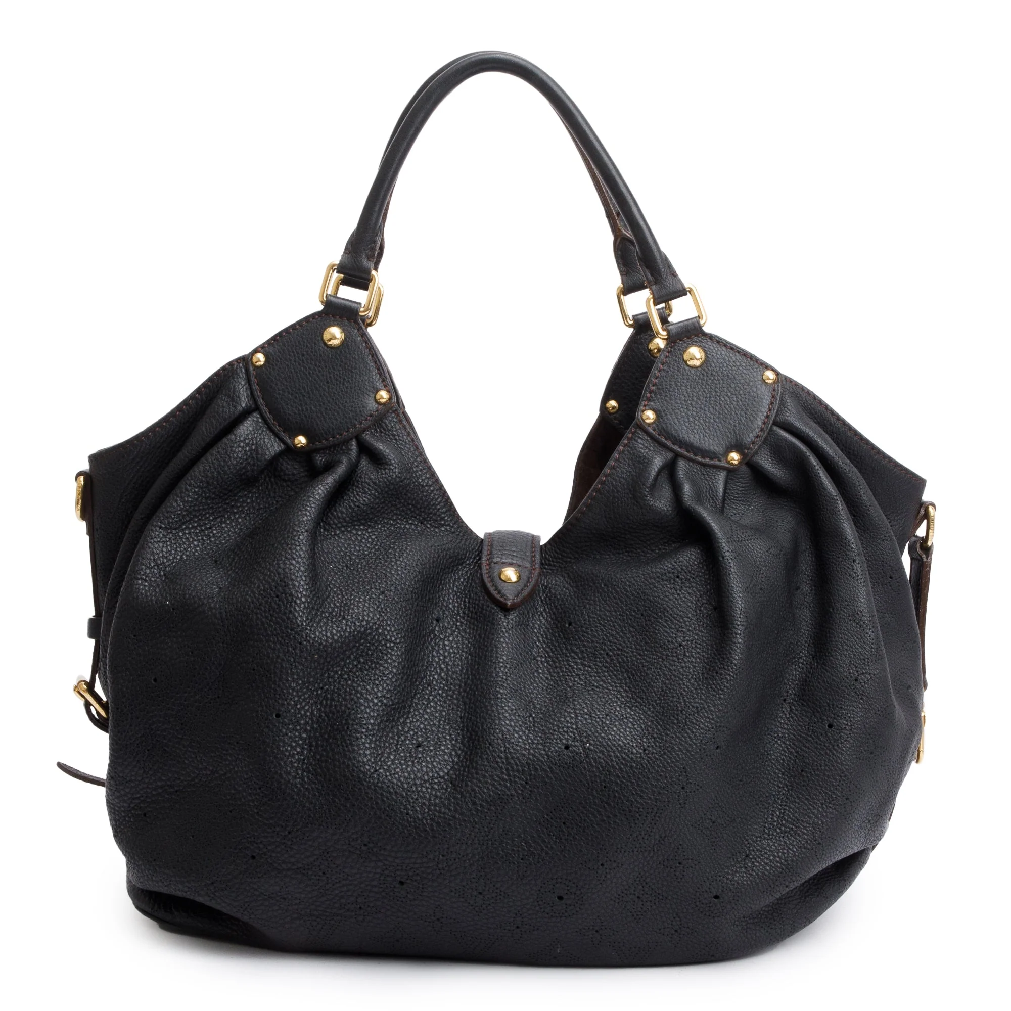 Louis Vuitton Black Mahina Leather XL Hobo - Image 3