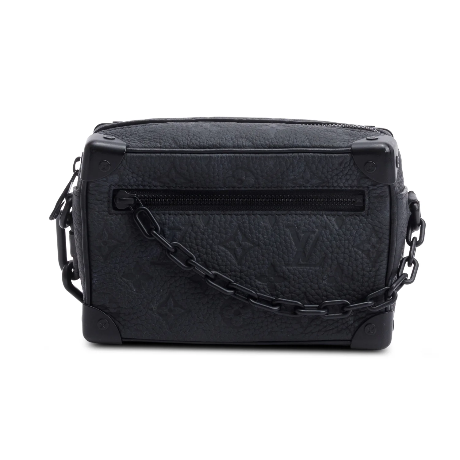 Louis Vuitton Black Monogram Embossed Taurillon Mini Soft Trunk Bag - Image 3