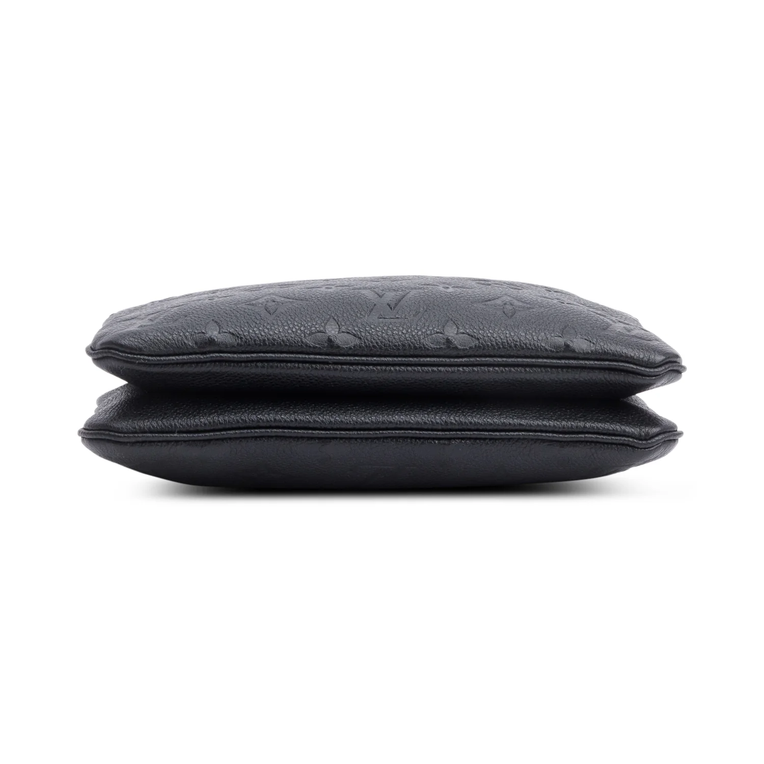 Louis Vuitton Black Monogram Empreinte Double Zip Pochette w/ Strap - Image 7