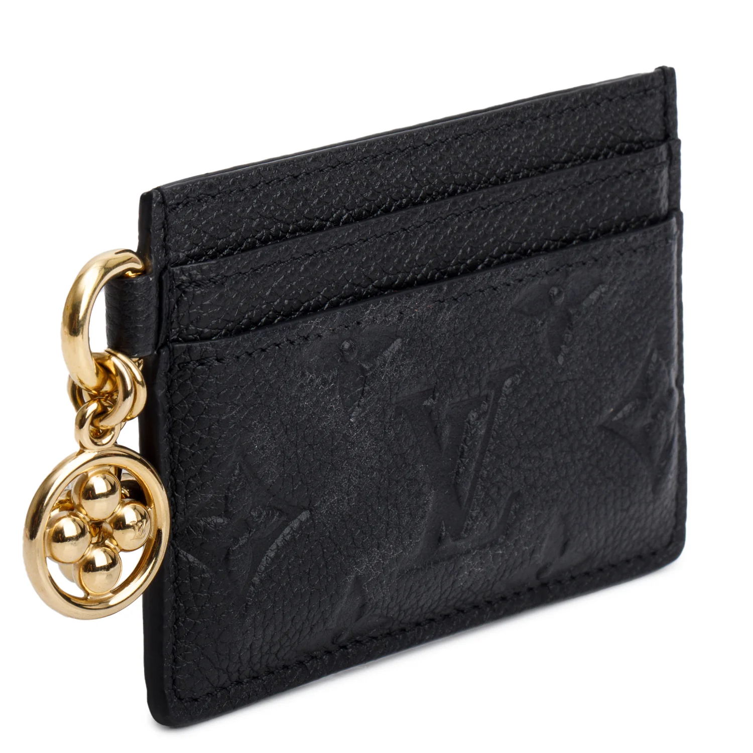 Louis Vuitton Black Monogram Empreinte Leather LV Charms Card Holder - Image 2