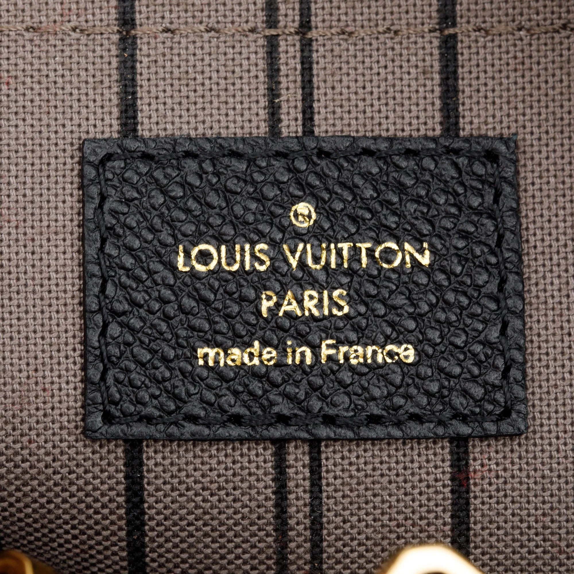 Louis Vuitton Black Monogram Empreinte Leather Montaigne GM w/ Strap & Box - Image 8
