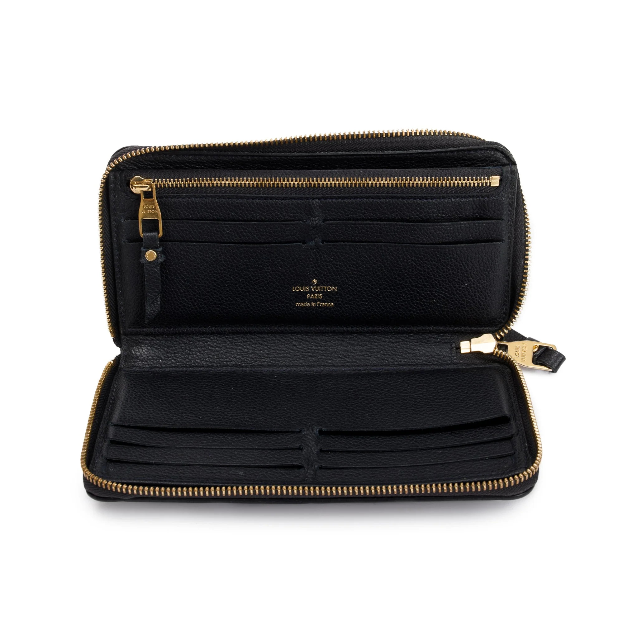 Louis Vuitton Black Monogram Empreinte Leather Zippy Organizer Wallet - Image 5