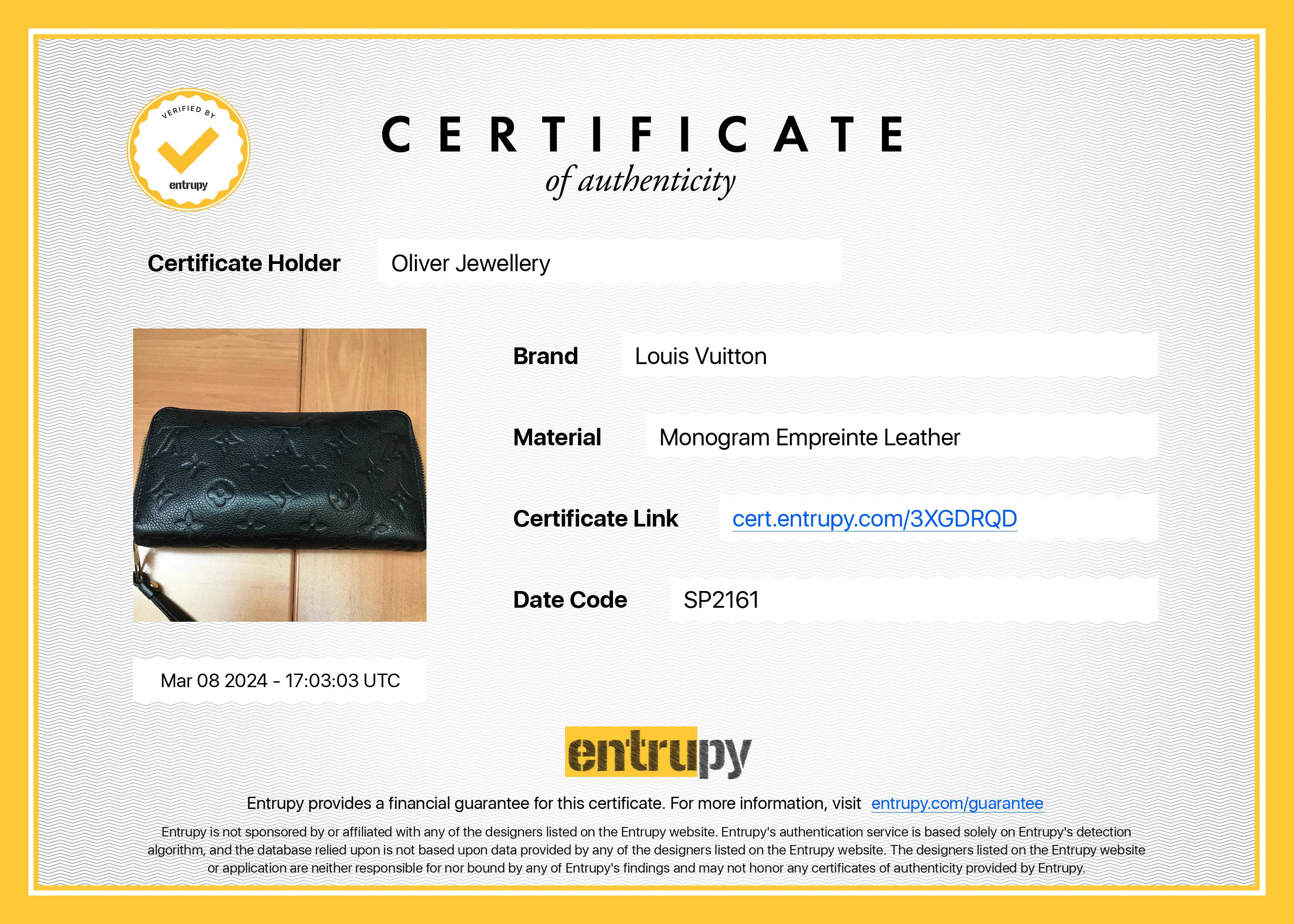 Louis Vuitton Black Monogram Empreinte Leather Zippy Organizer Wallet - Image 8