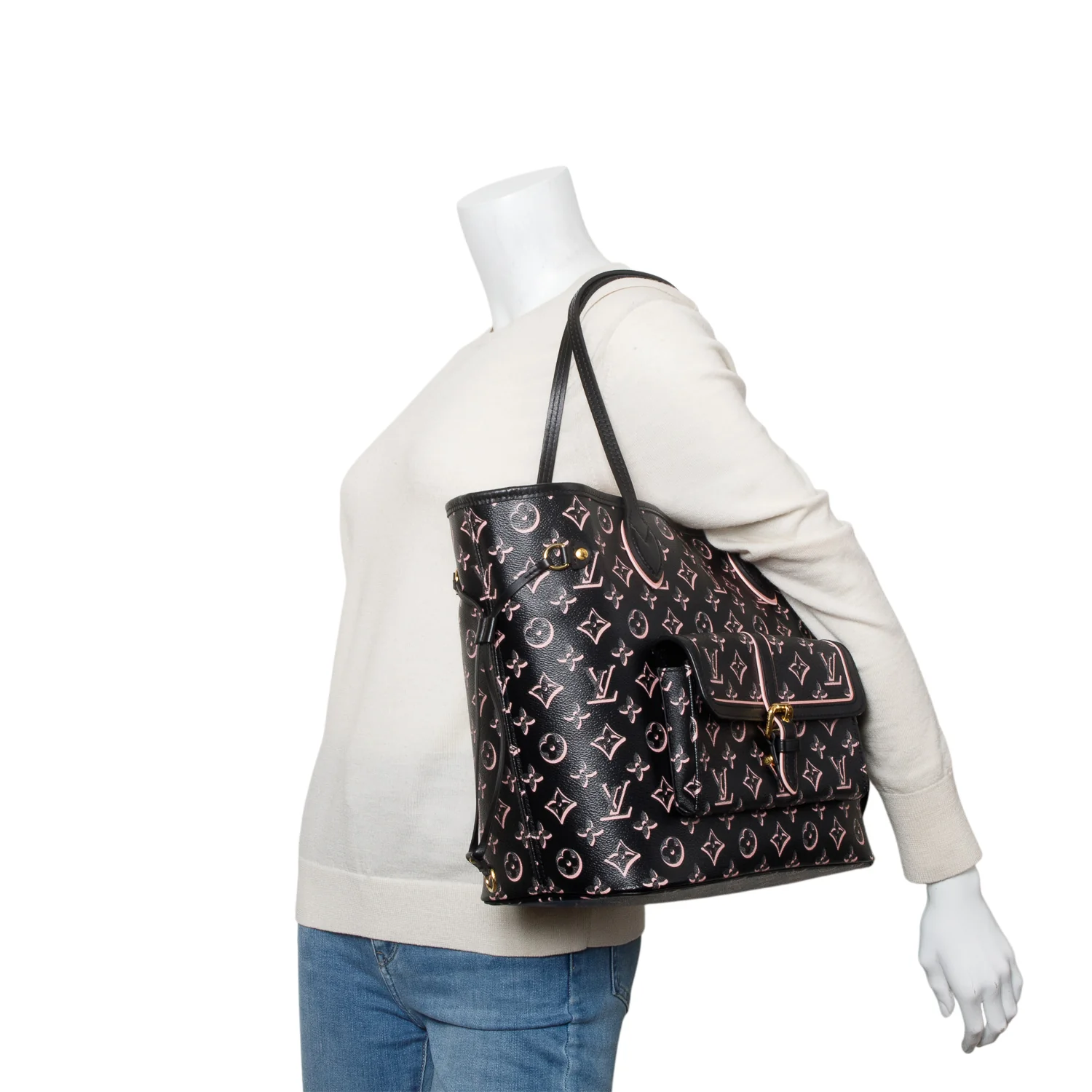 Louis Vuitton Black Monogram Fall for You Neverfull MM - Image 2