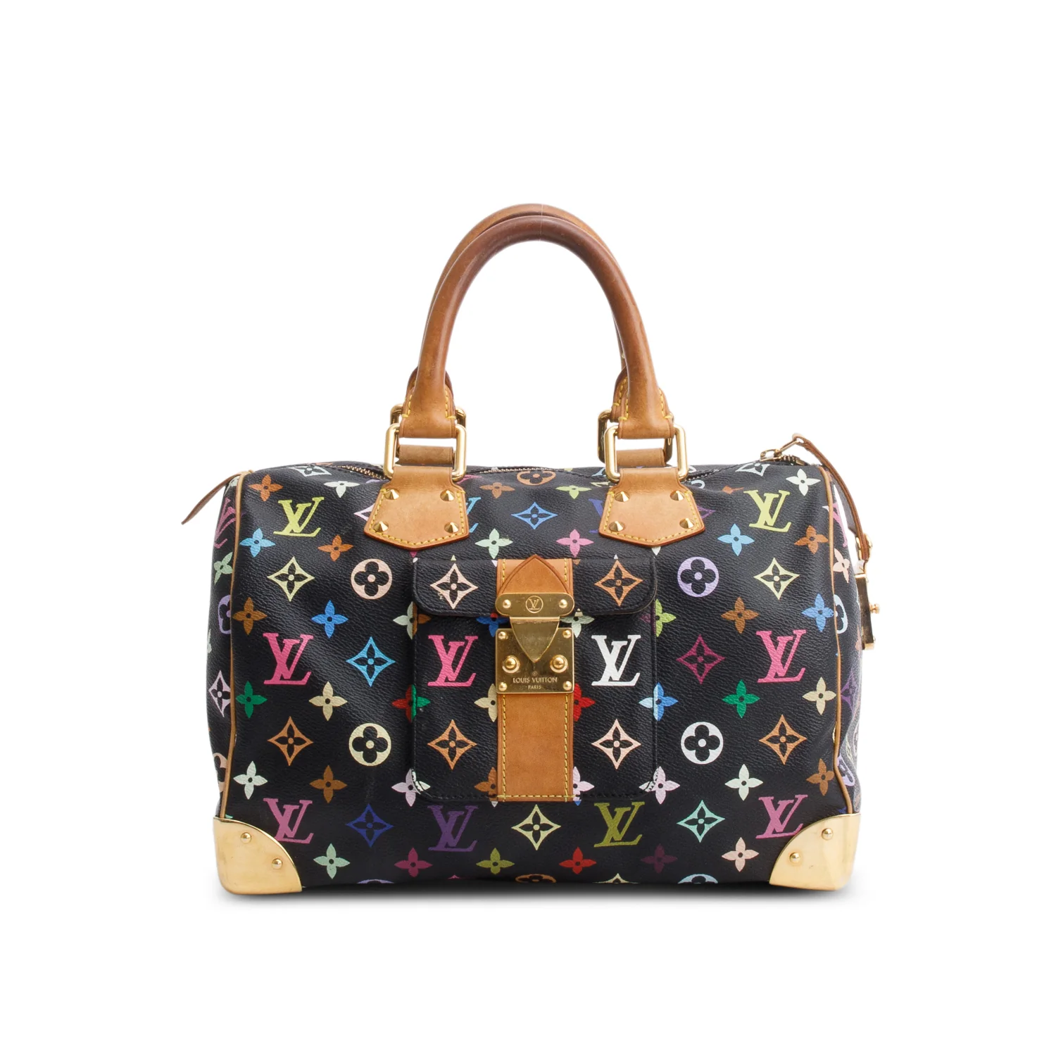 Louis Vuitton Black Monogram Multicolore Speedy 30