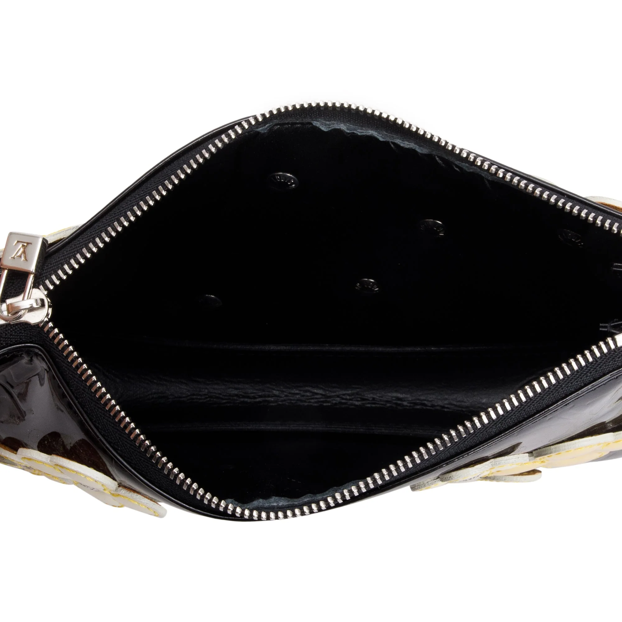 Louis Vuitton Black Monogram Vernis Leather Lexington Fleur Pochette - Image 7
