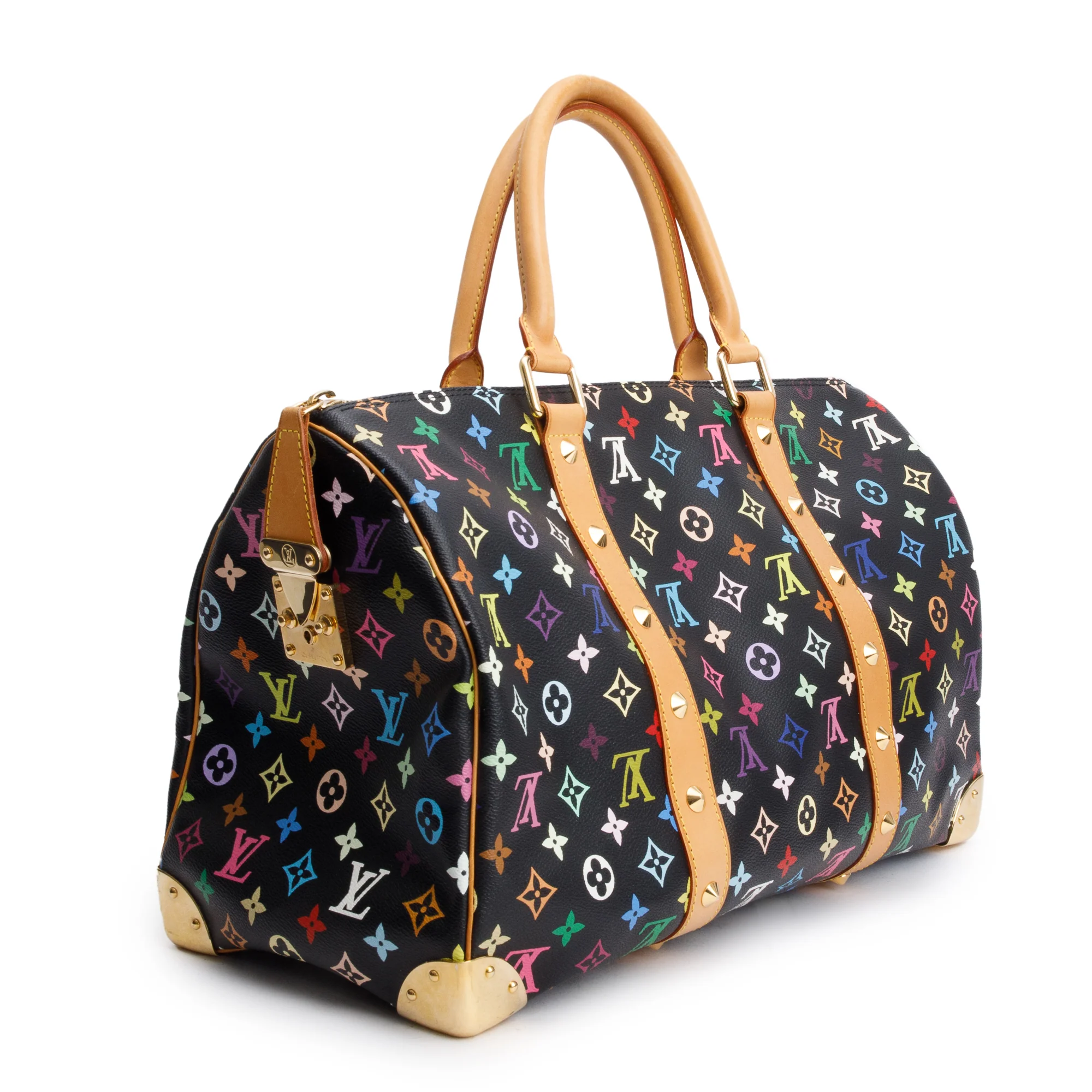 Louis Vuitton Black Multicolore Monogram Keepall 45 - Image 4