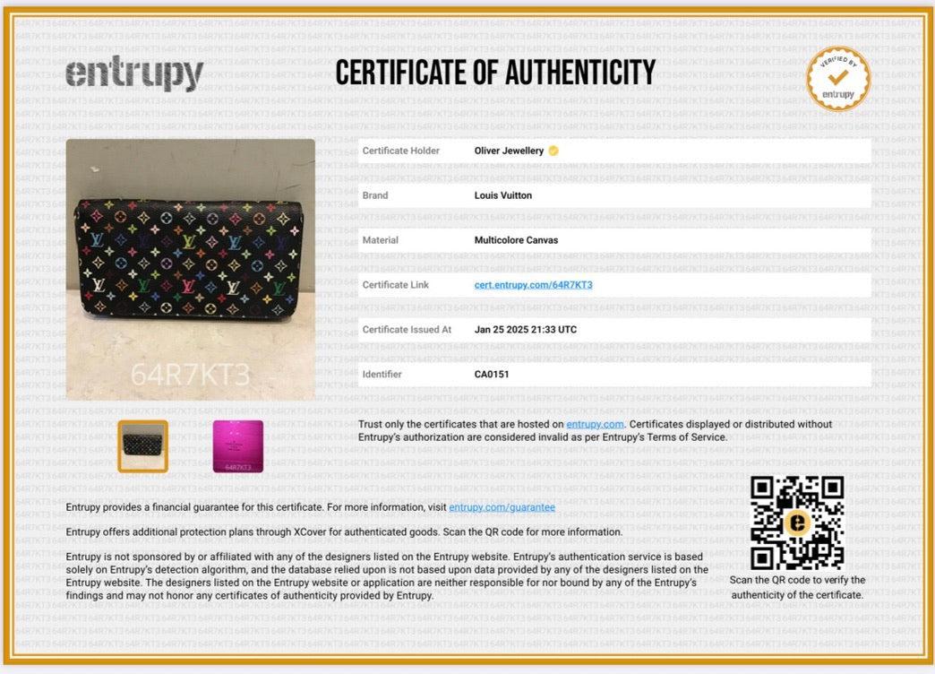 Louis Vuitton Black Multicolore Monogram Zippy Wallet - Image 8